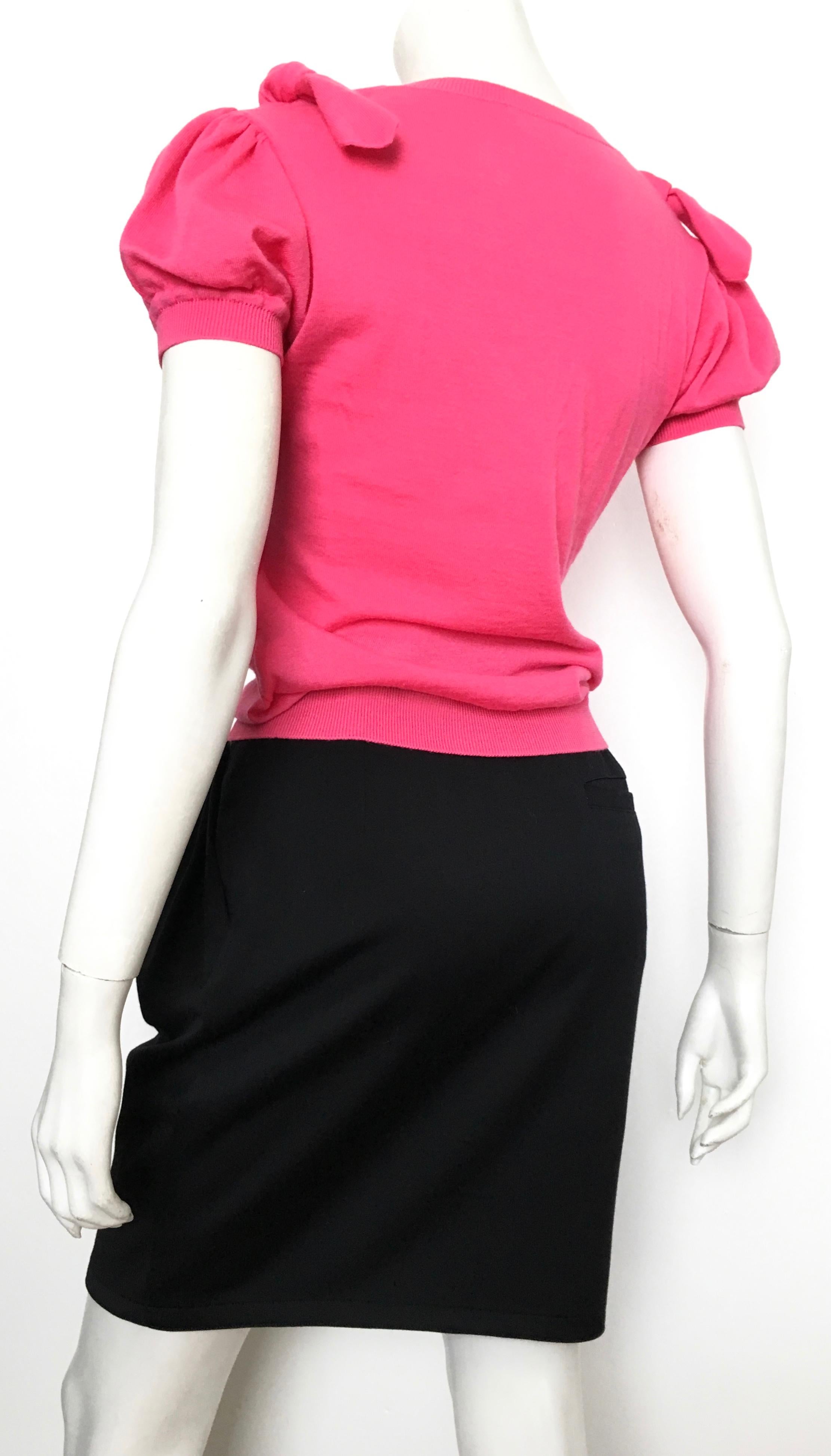 Gianni Versace 1980s Black Wool Skirt with Pockets Size 4.  For Sale 8