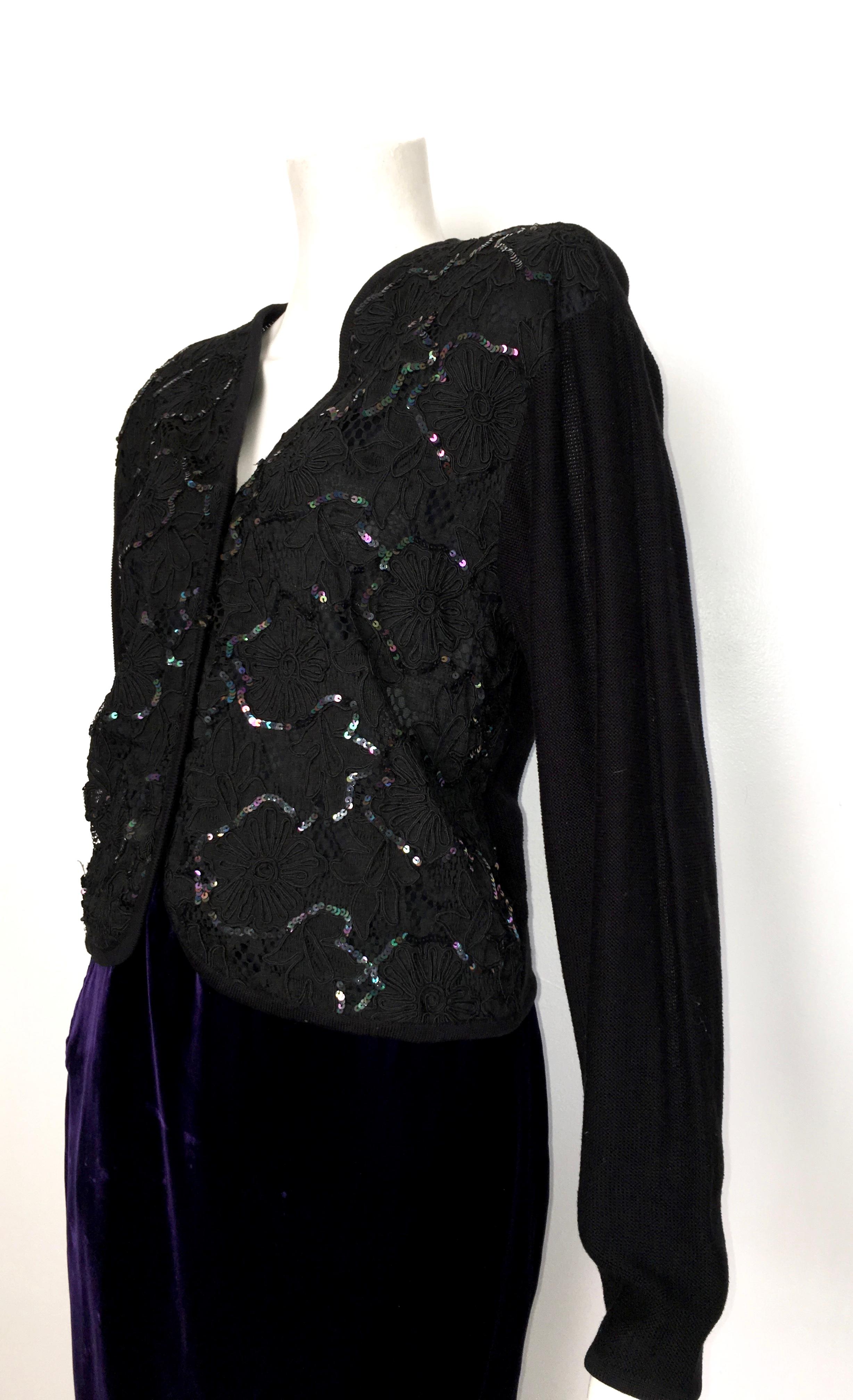 Ungaro Parallele Paris Long Purple Velvet Skirt with Pockets, 1980s  For Sale 7
