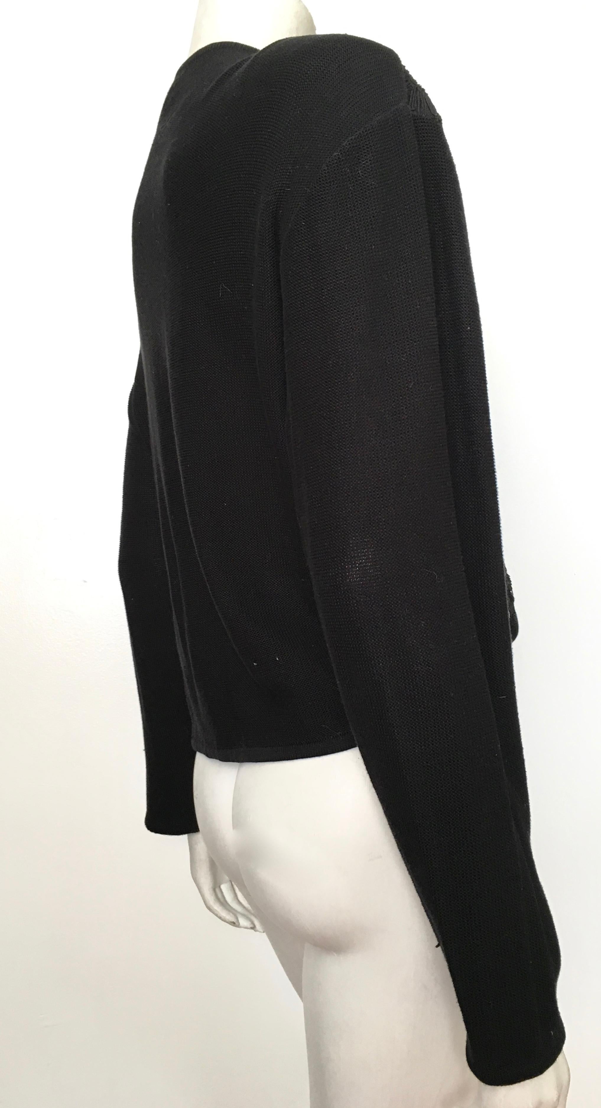 Ungaro Black Knit with Sequin Cardigan, 1990s  For Sale 2