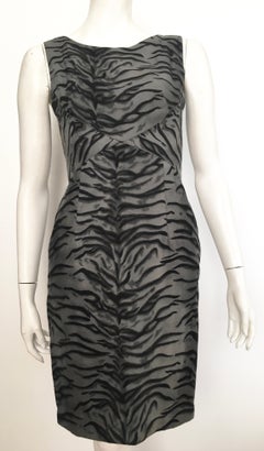 Moschino Gray Tiger Print Sleeveless Dress Size 4.