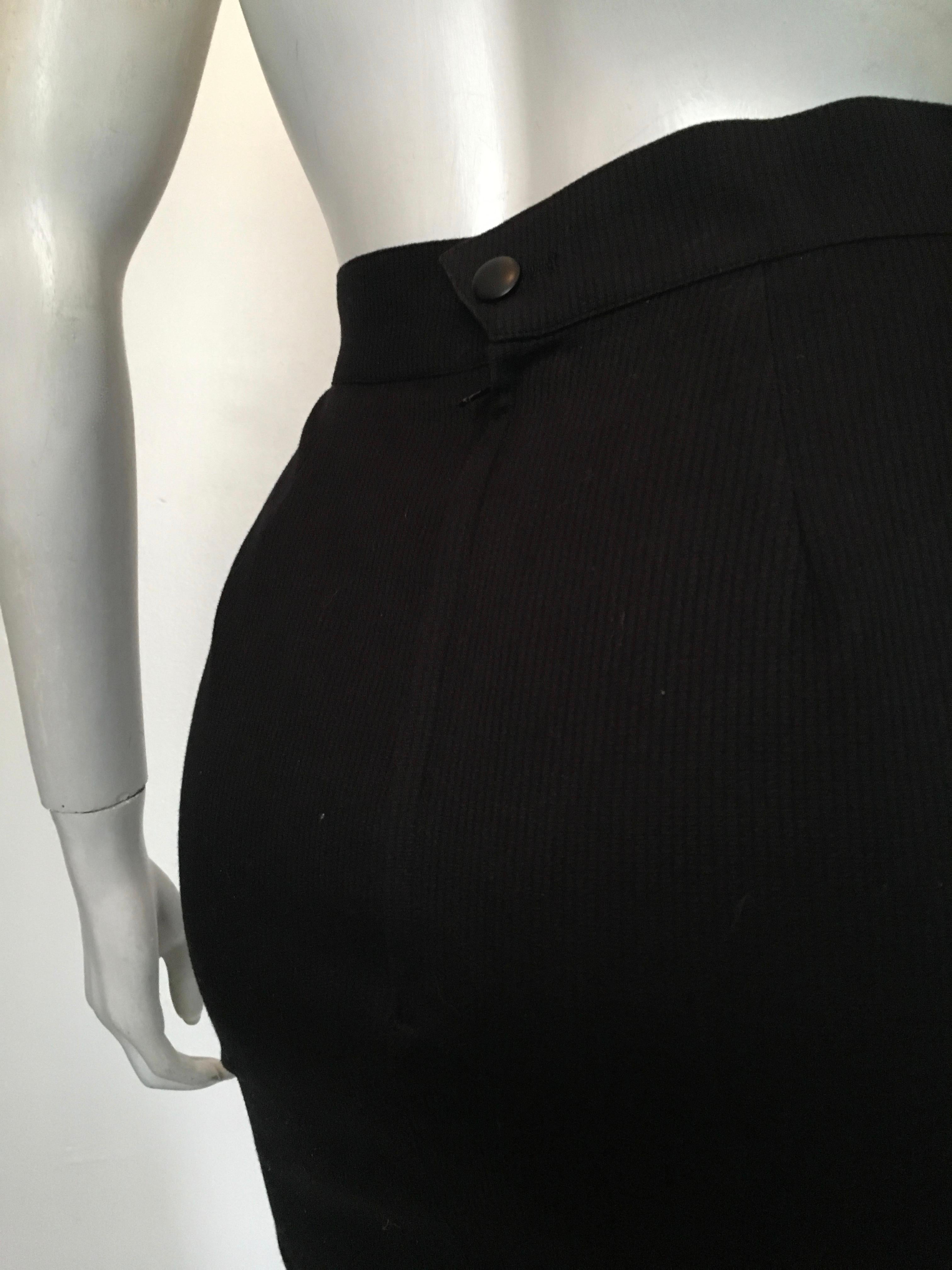 Thierry Mugler 1990s Black Cotton Short Skirt Size 2. For Sale 3