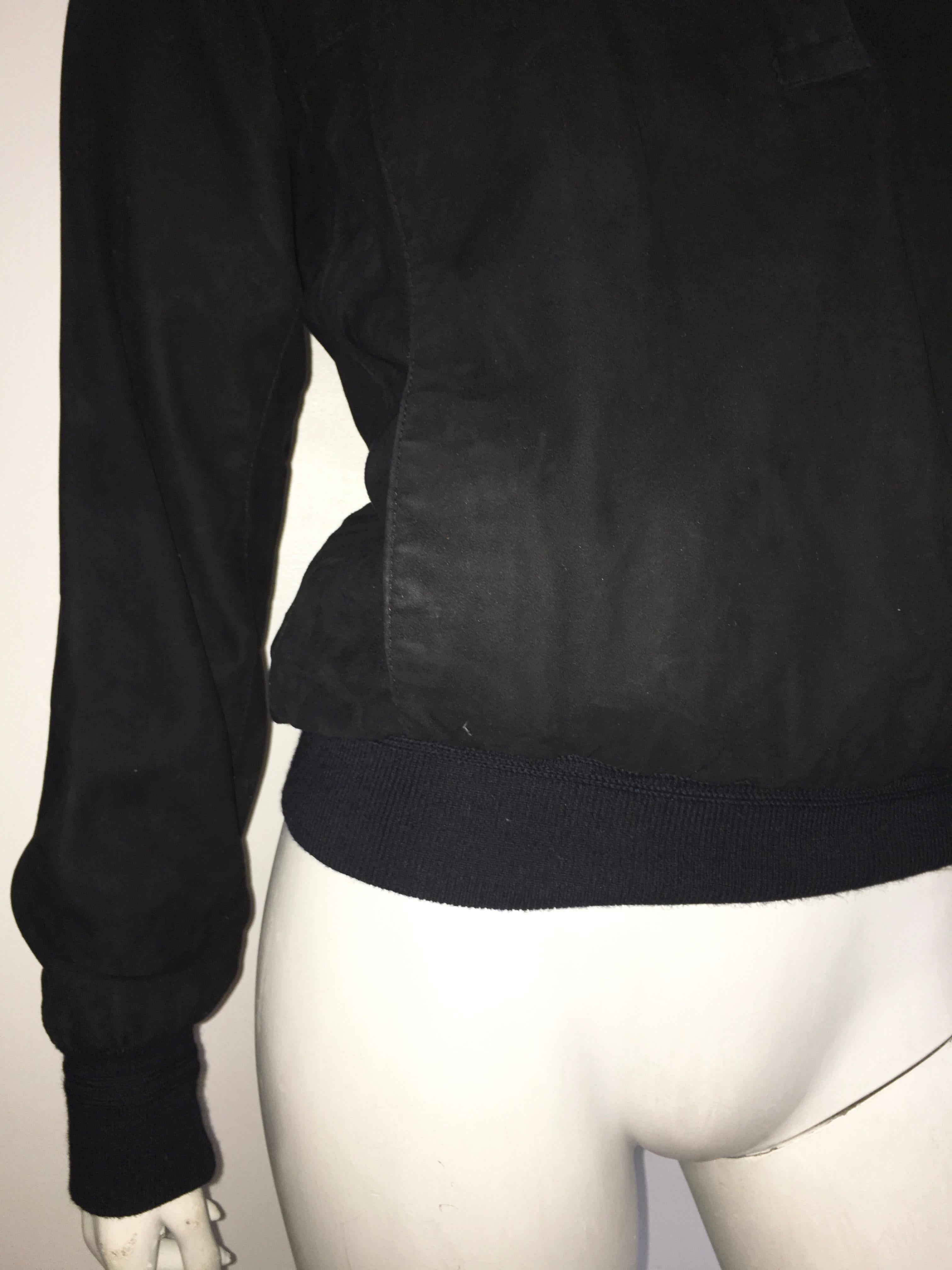 Valentino 1980s Black Pullover Jacket Size 8. For Sale 1