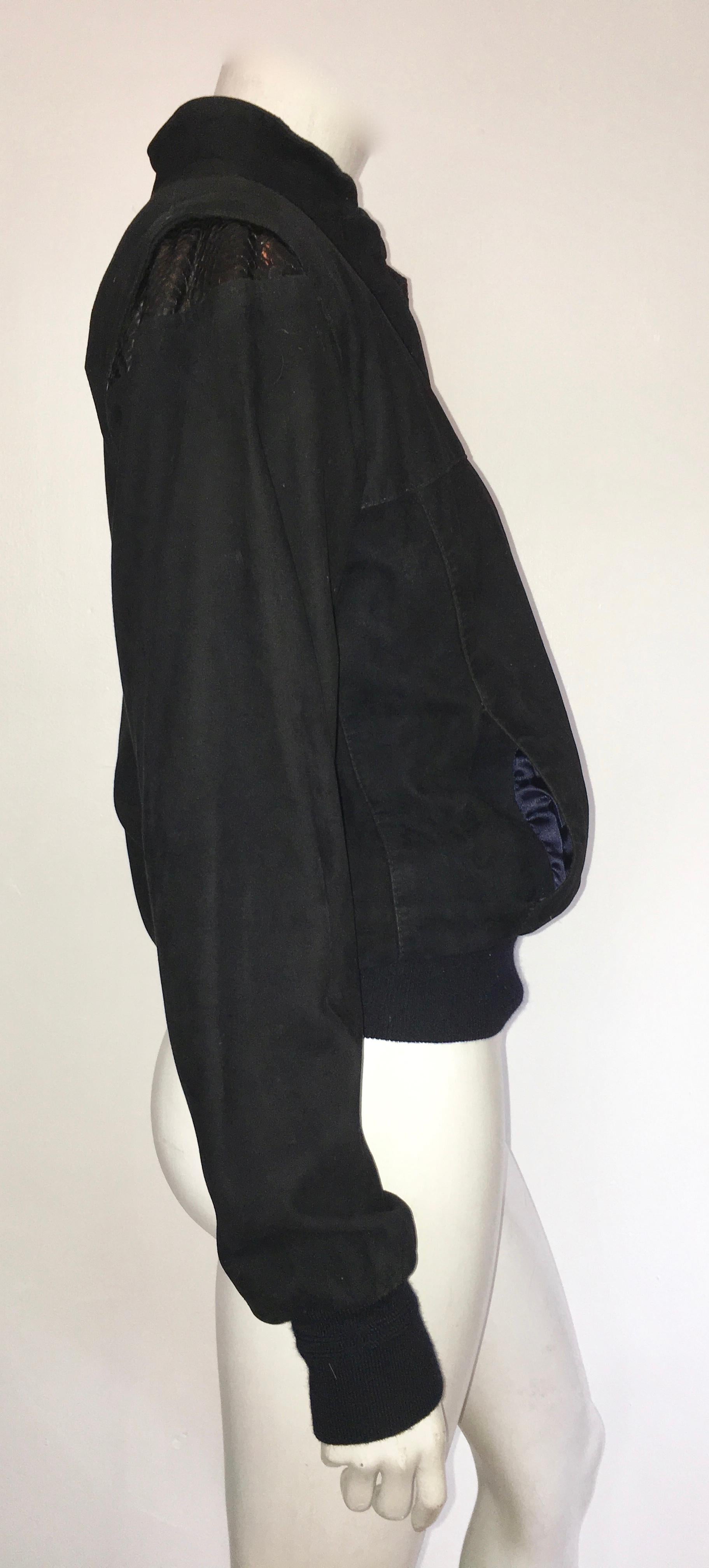 Valentino 1980s Black Pullover Jacket Size 8. For Sale 4