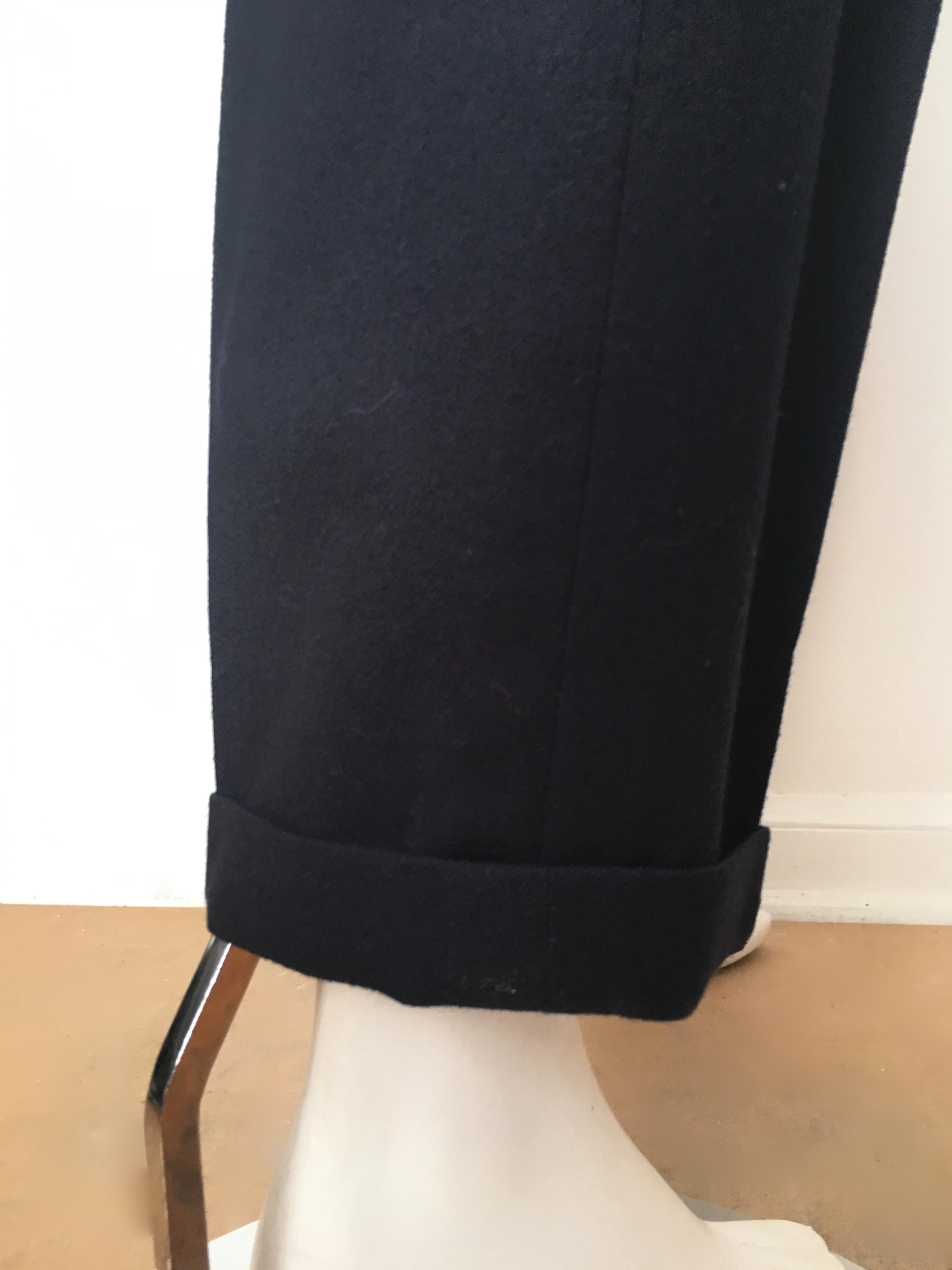 Chloe 1980s Navy Wool Pant Suit Size 4. For Sale 2