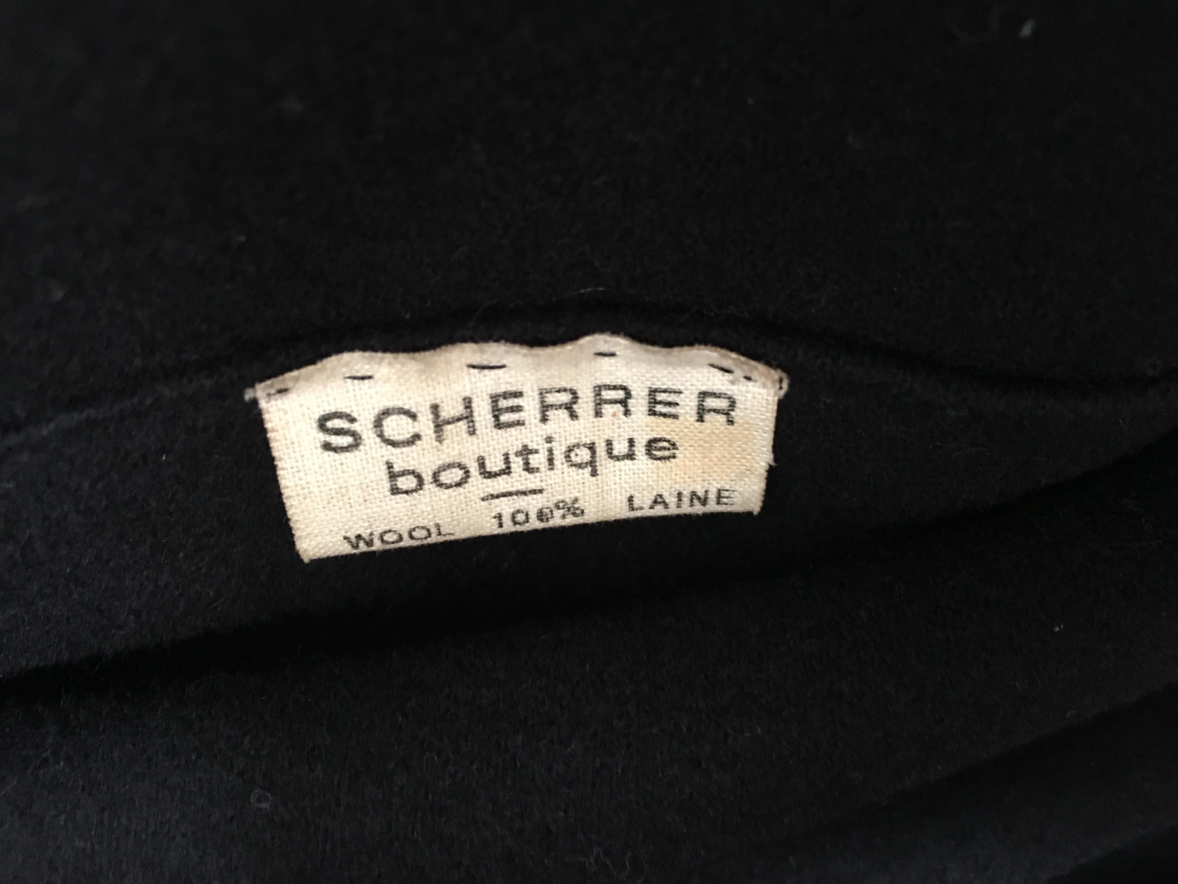 Jean-Louis Scherrer 1980s Navy Wool Light Weight Coat with Pockets Size 6 / 8.  For Sale 8