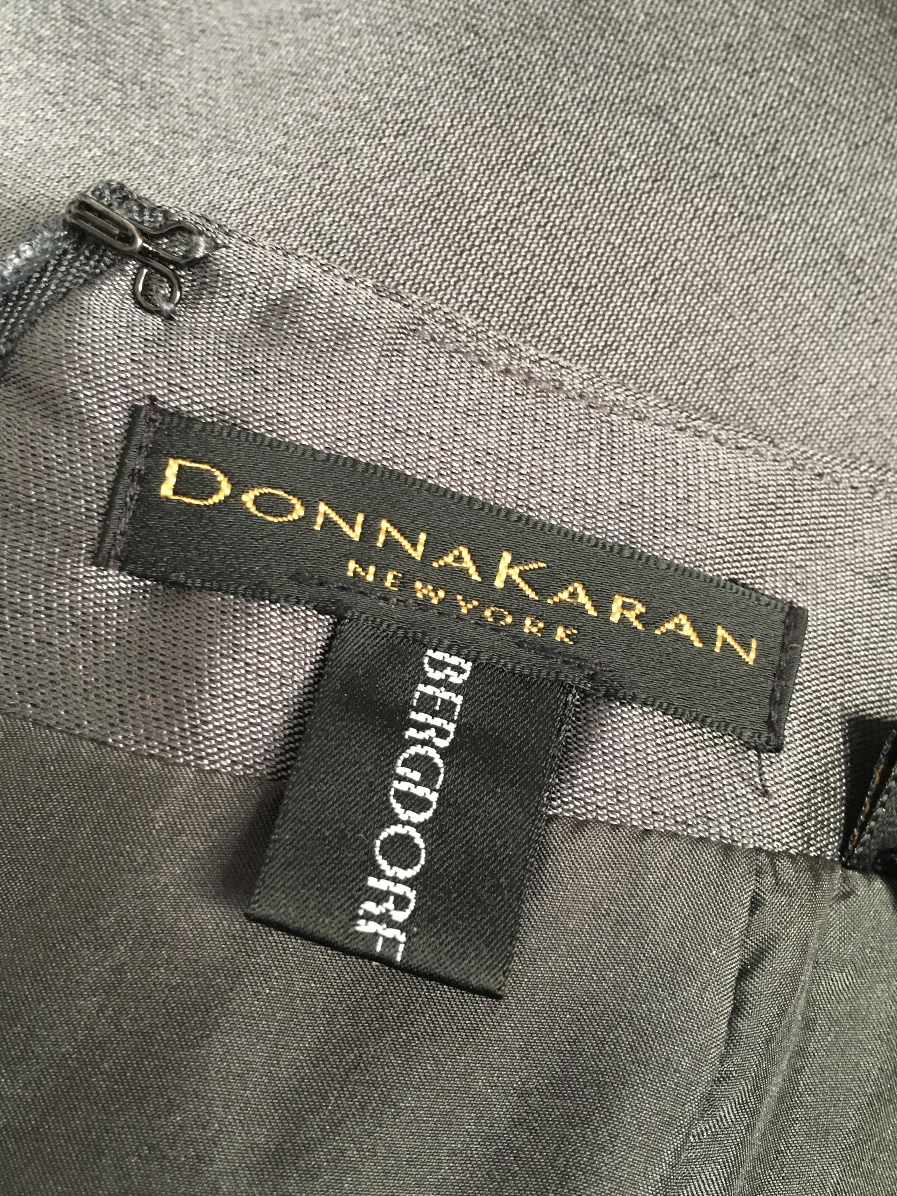 Donna Karan for Bergdorf Goodman 1990s Gray Silk Long Skirt Size 4. For Sale 11