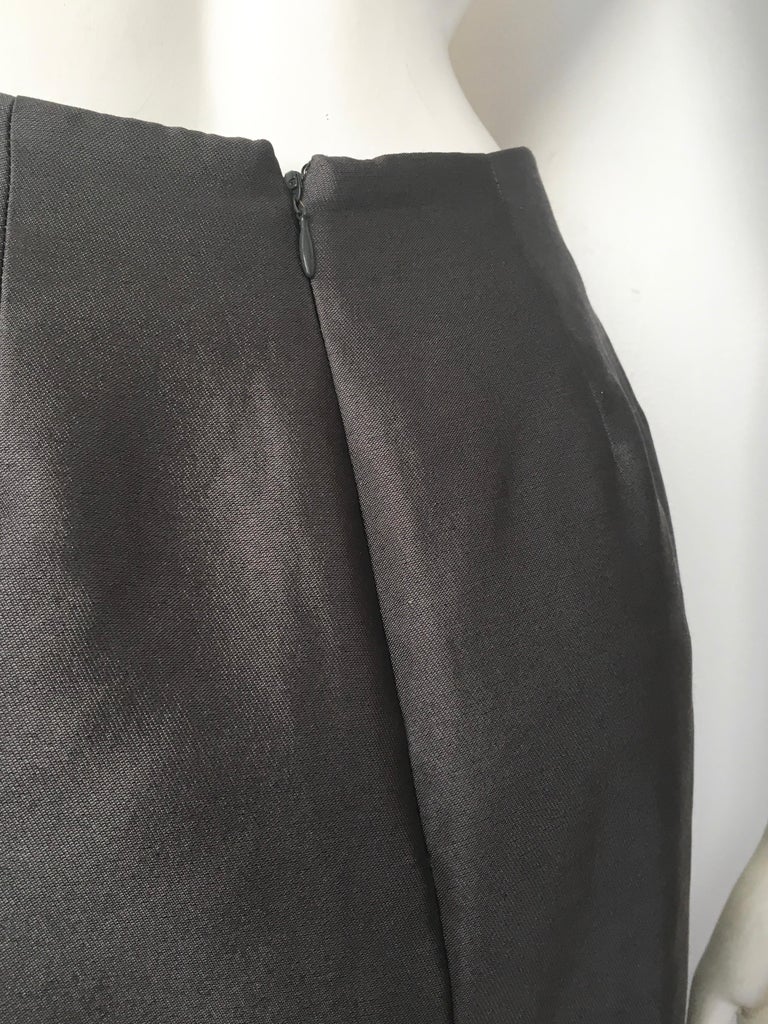 Donna Karan for Bergdorf Goodman 1990s Gray Silk Long Skirt Size 4. For ...