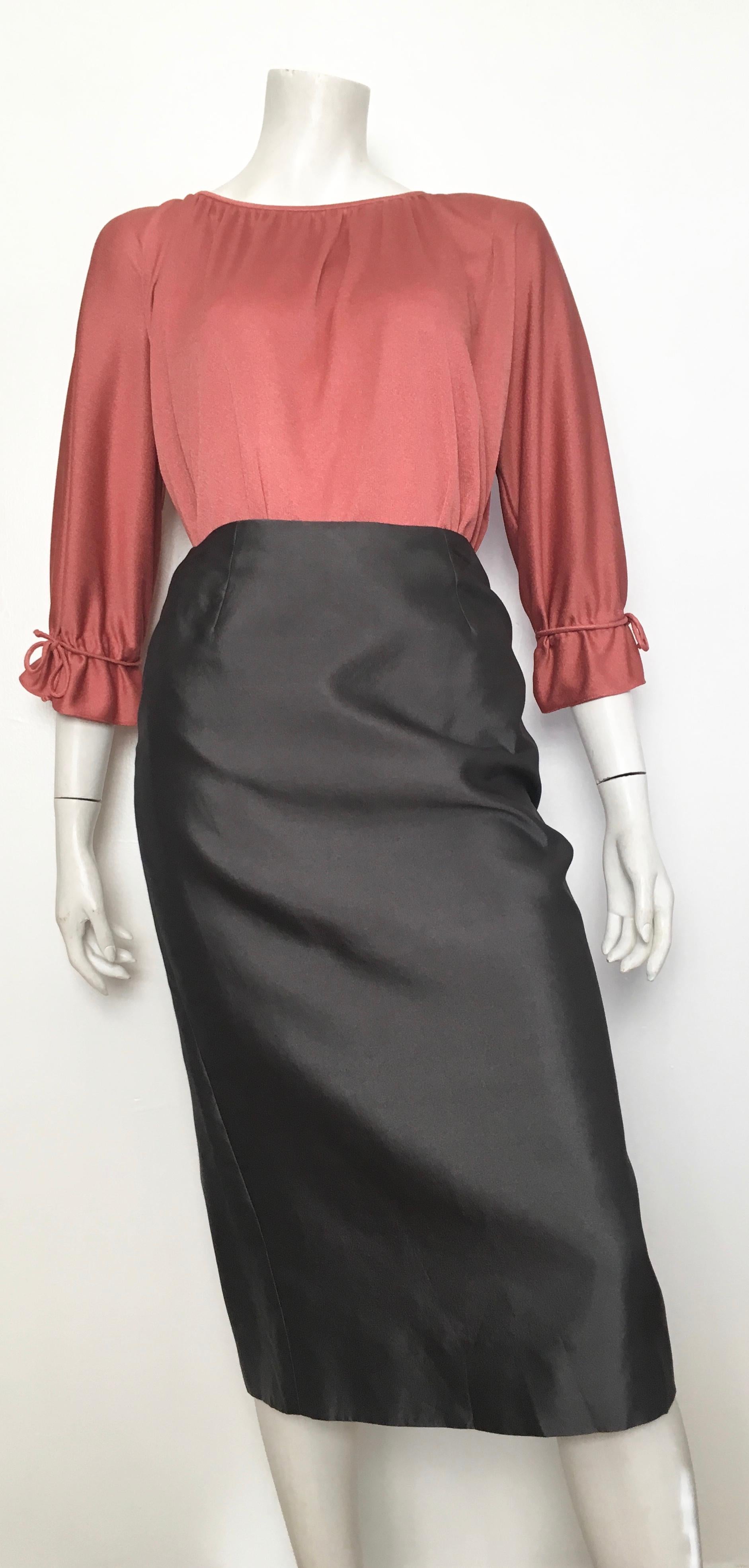 Donna Karan for Bergdorf Goodman 1990s Gray Silk Long Skirt Size 4. For Sale 6