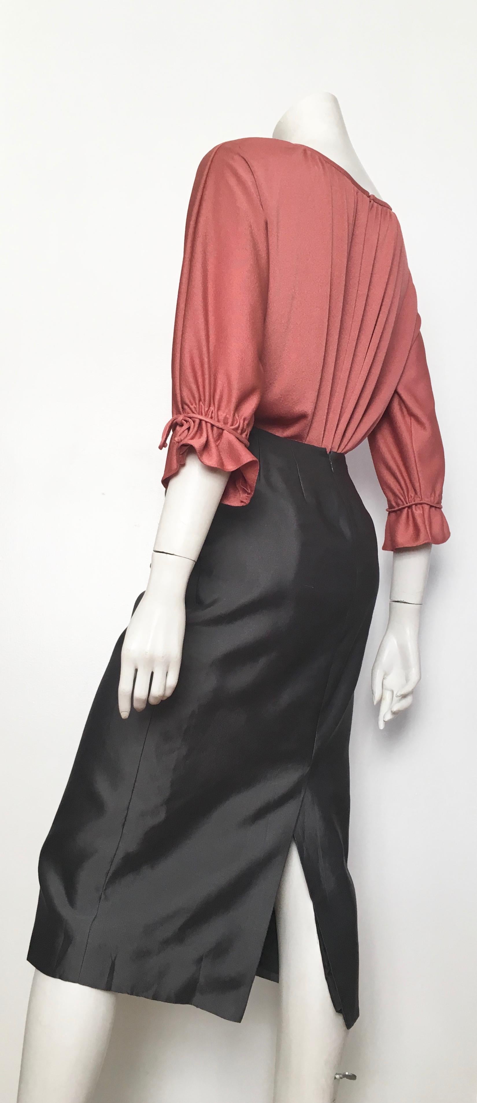 Donna Karan for Bergdorf Goodman 1990s Gray Silk Long Skirt Size 4. For Sale 10