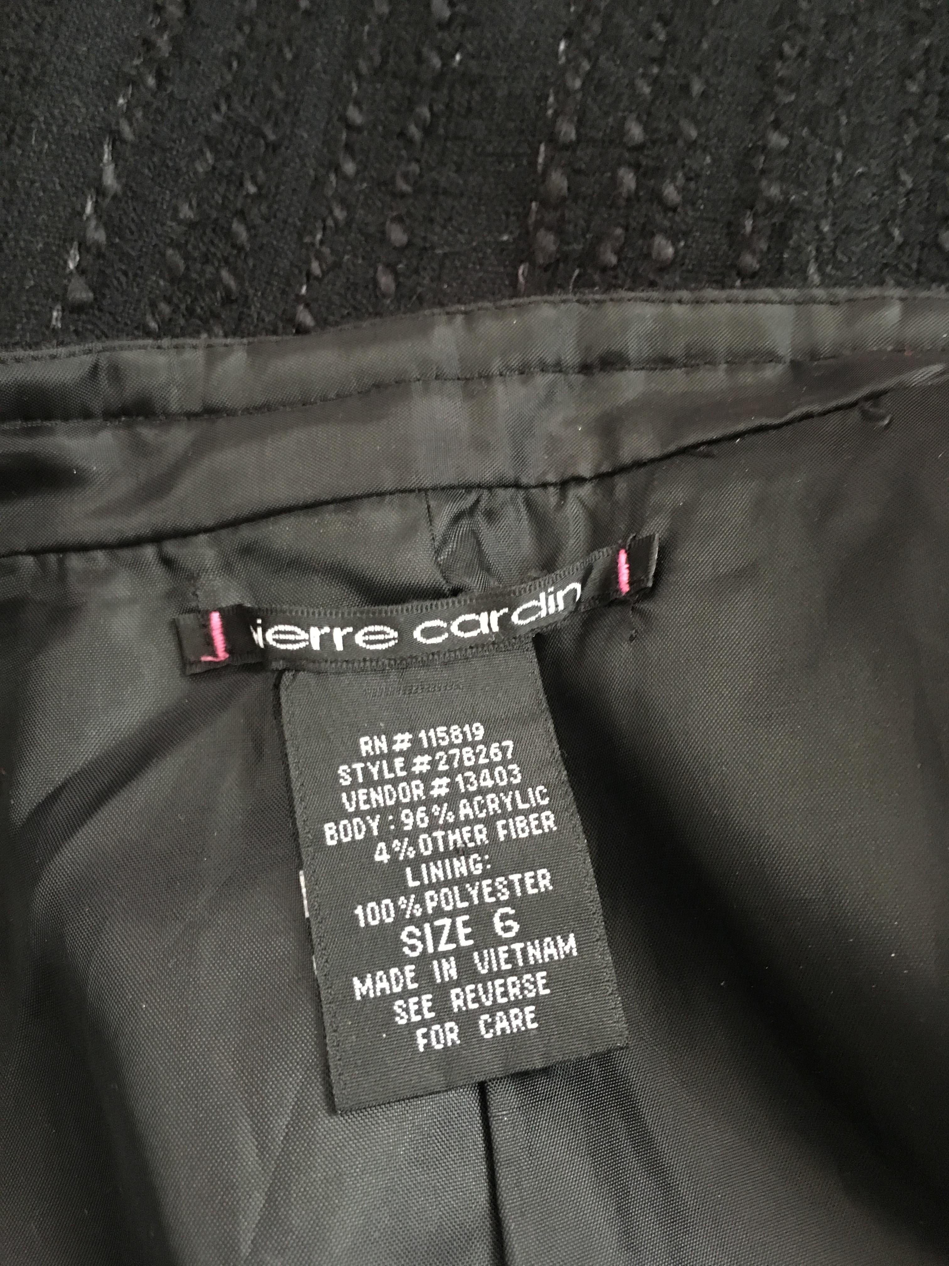 Pierre Cardin 1990s Black Skirt Size 6. For Sale 10