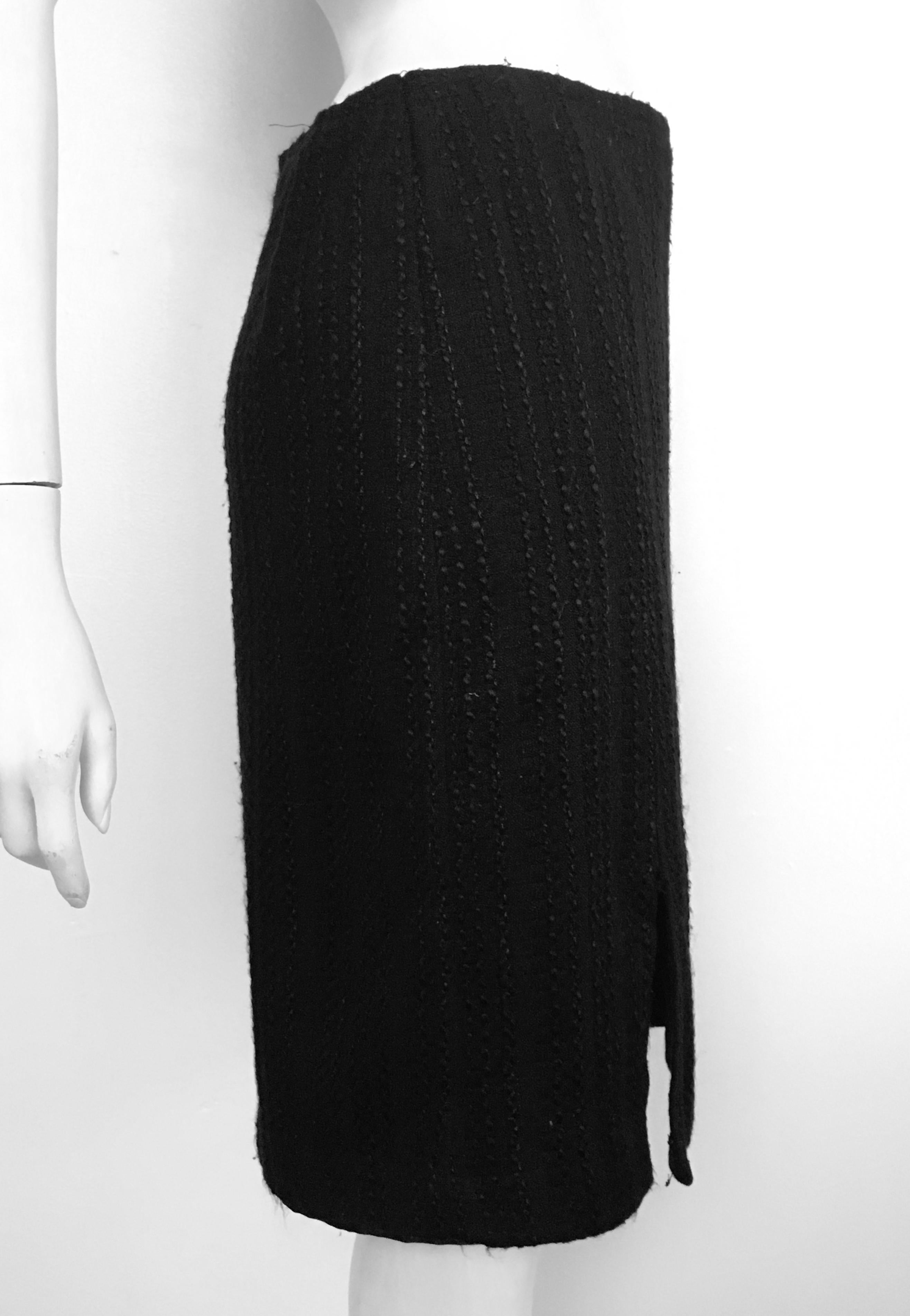 Pierre Cardin 1990s Black Skirt Size 6. For Sale 2