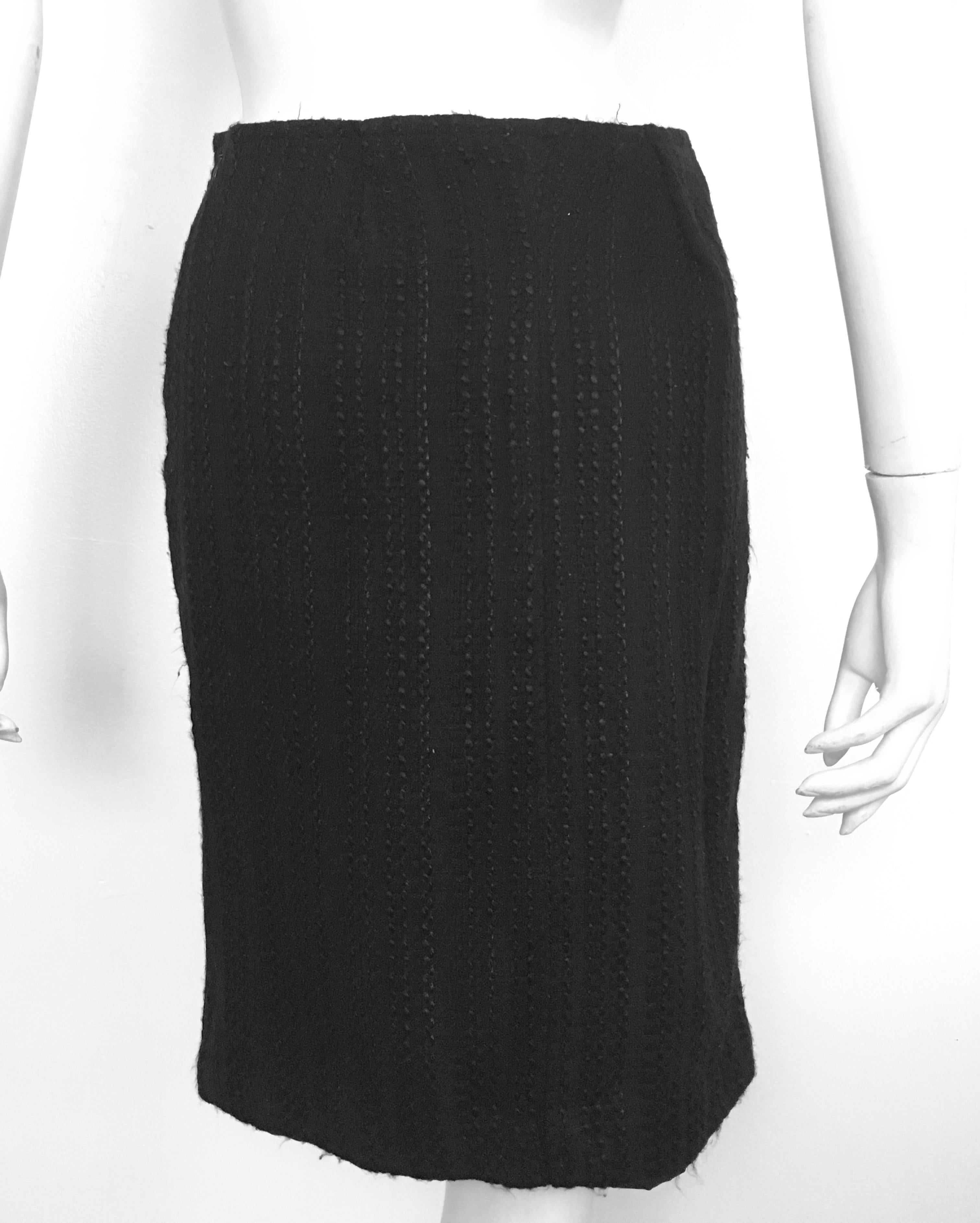 Pierre Cardin 1990s Black Skirt Size 6. For Sale 3