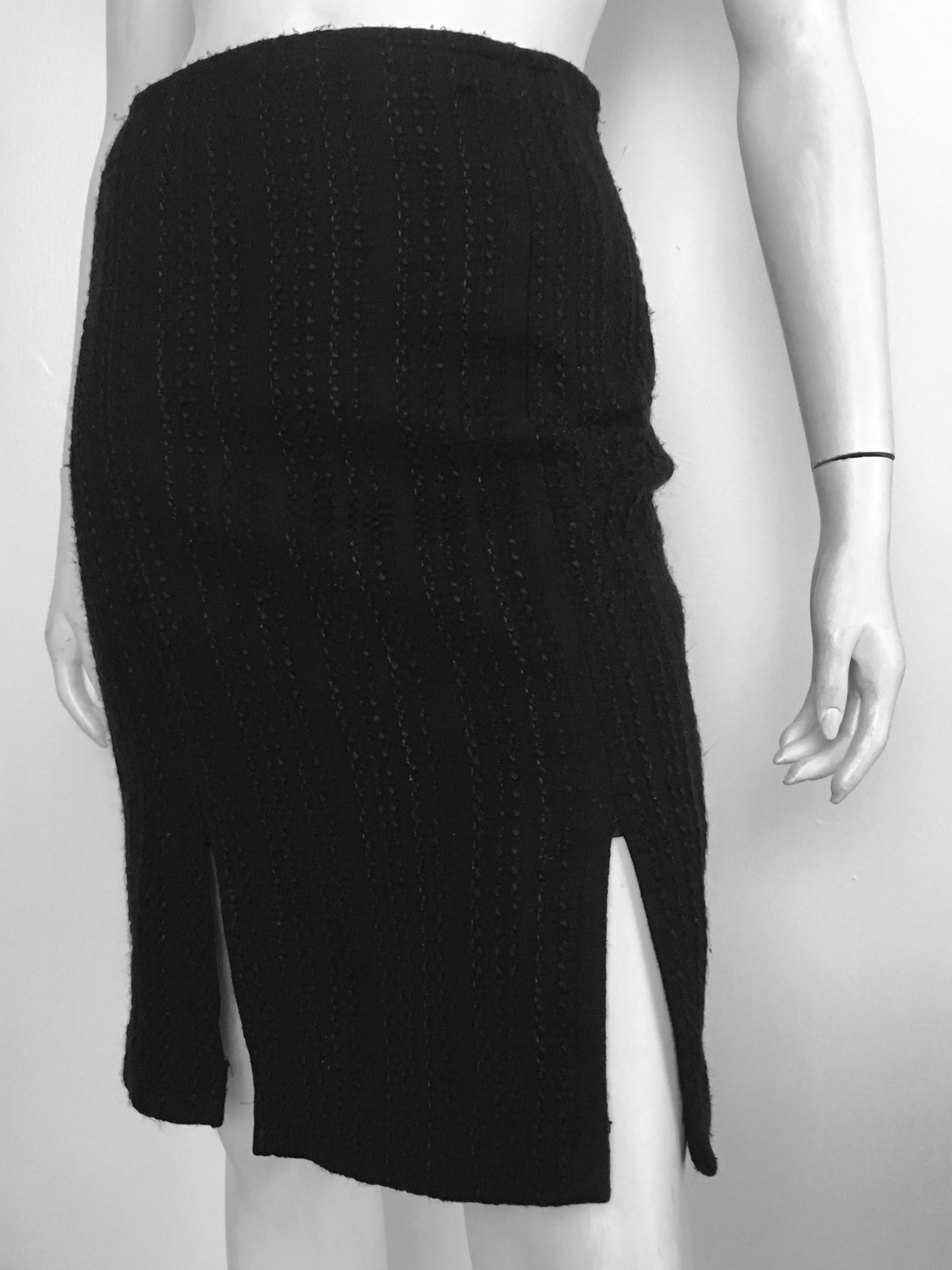 Pierre Cardin 1990s Black Skirt Size 6. For Sale 6