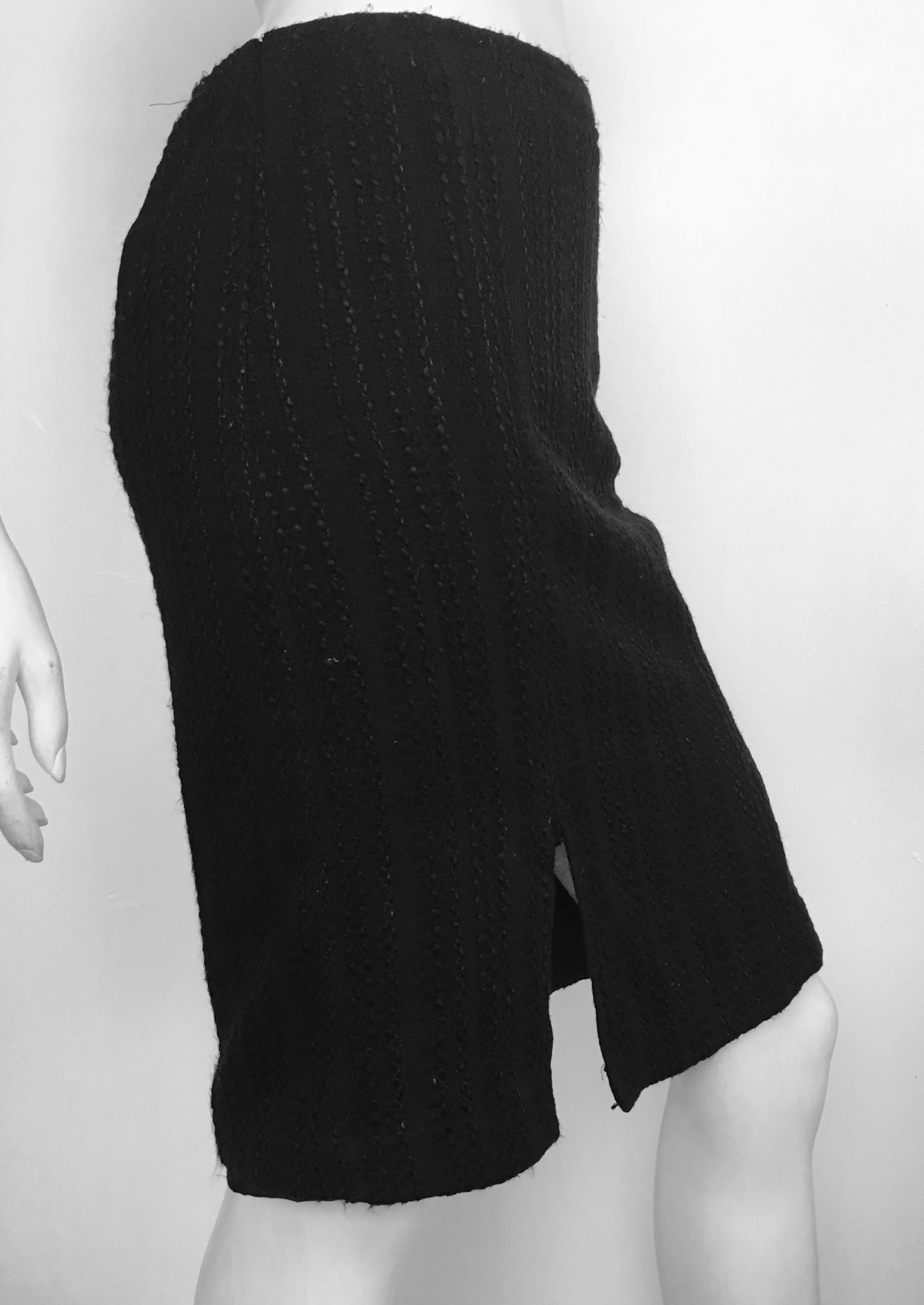 Pierre Cardin 1990s Black Skirt Size 6. For Sale 7