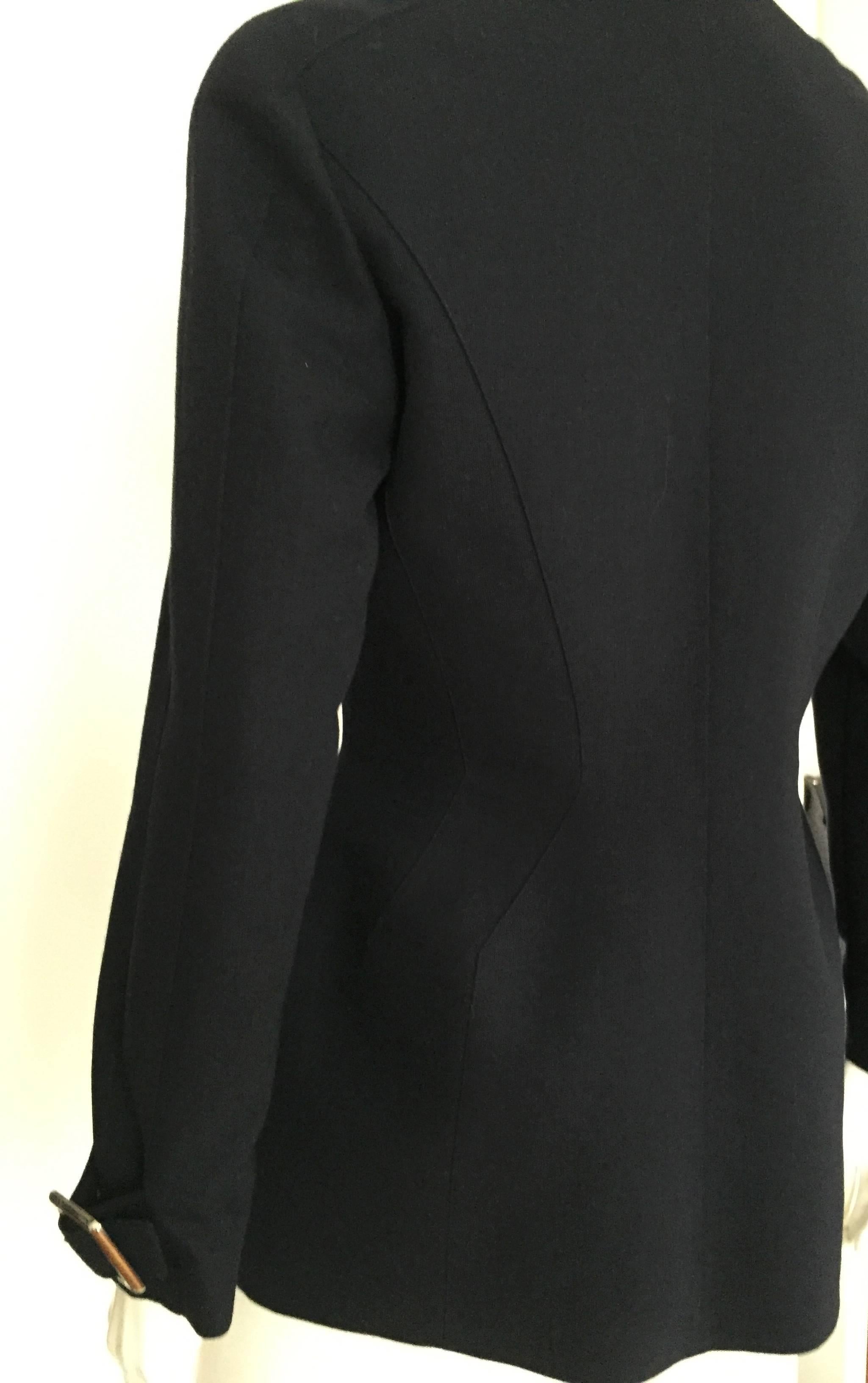 Thierry Mugler 90s Wool Zipper Jacket Size 10. 2