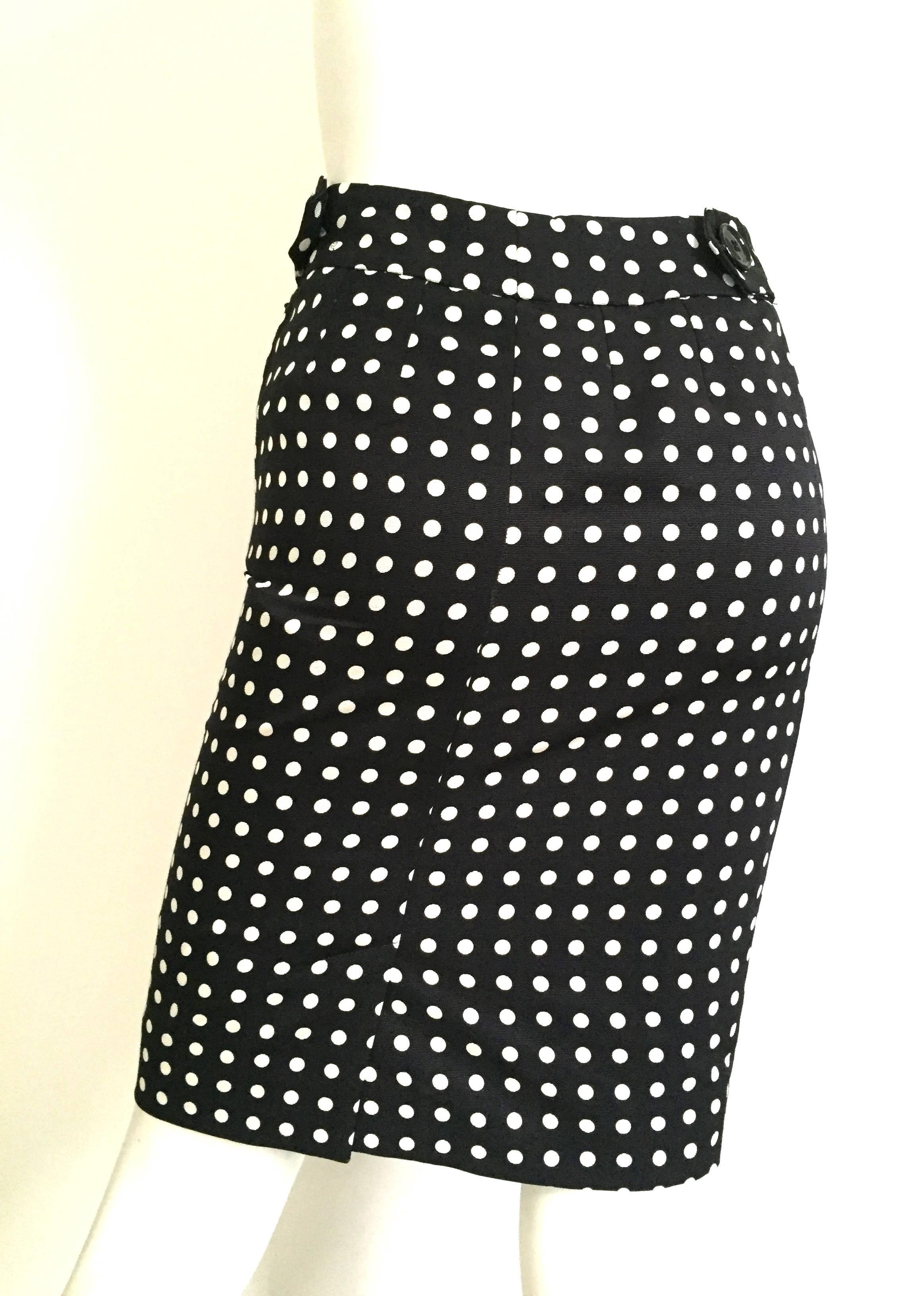 Women's Yves Saint Laurent Polka Dot Skirt Size 4.