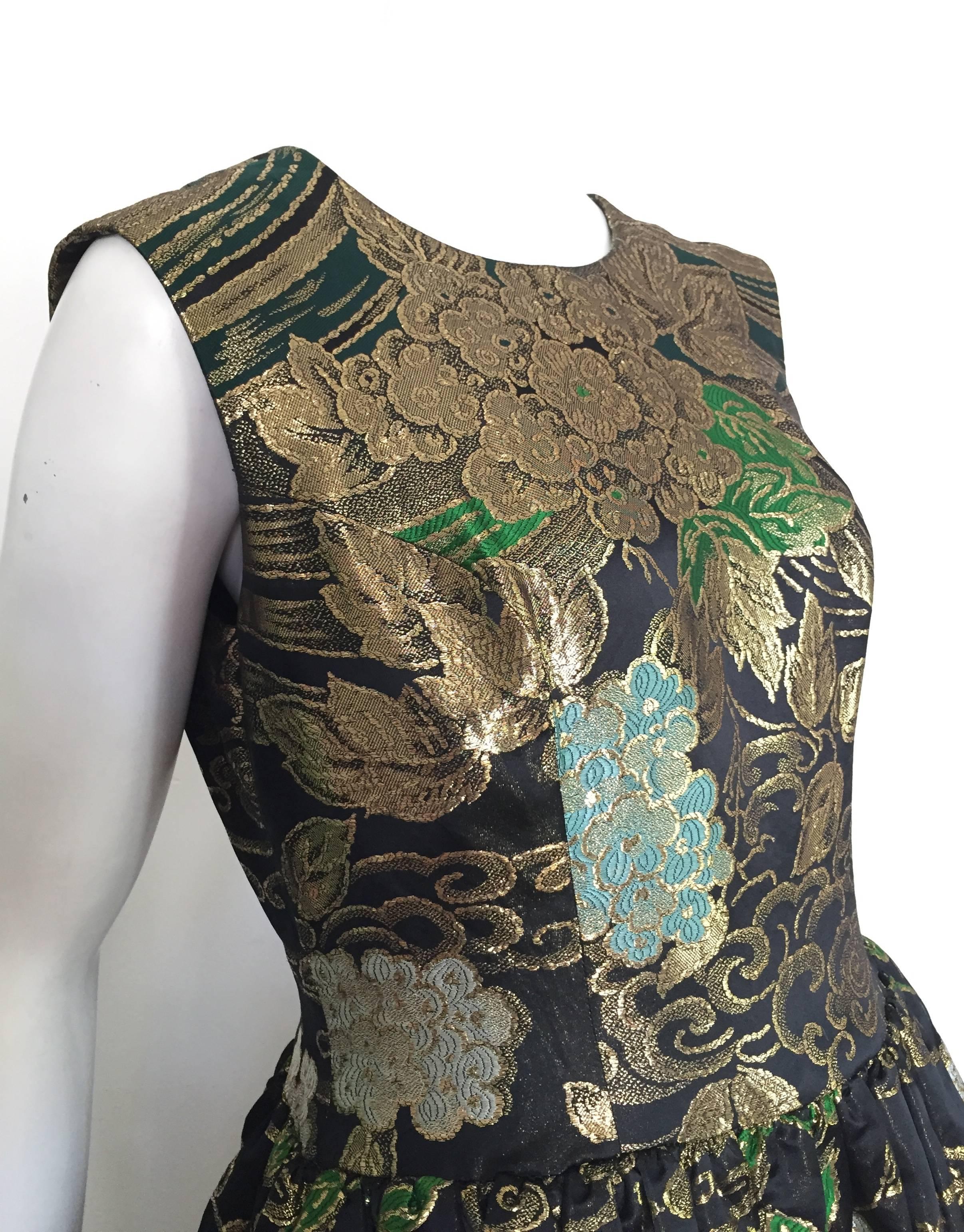 Gustave Tassell 1956 brocade evening dress size 12. For Sale 3
