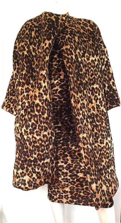 Patrick Kelly 80s leopard dress and coat size 6. For Sale at 1stDibs