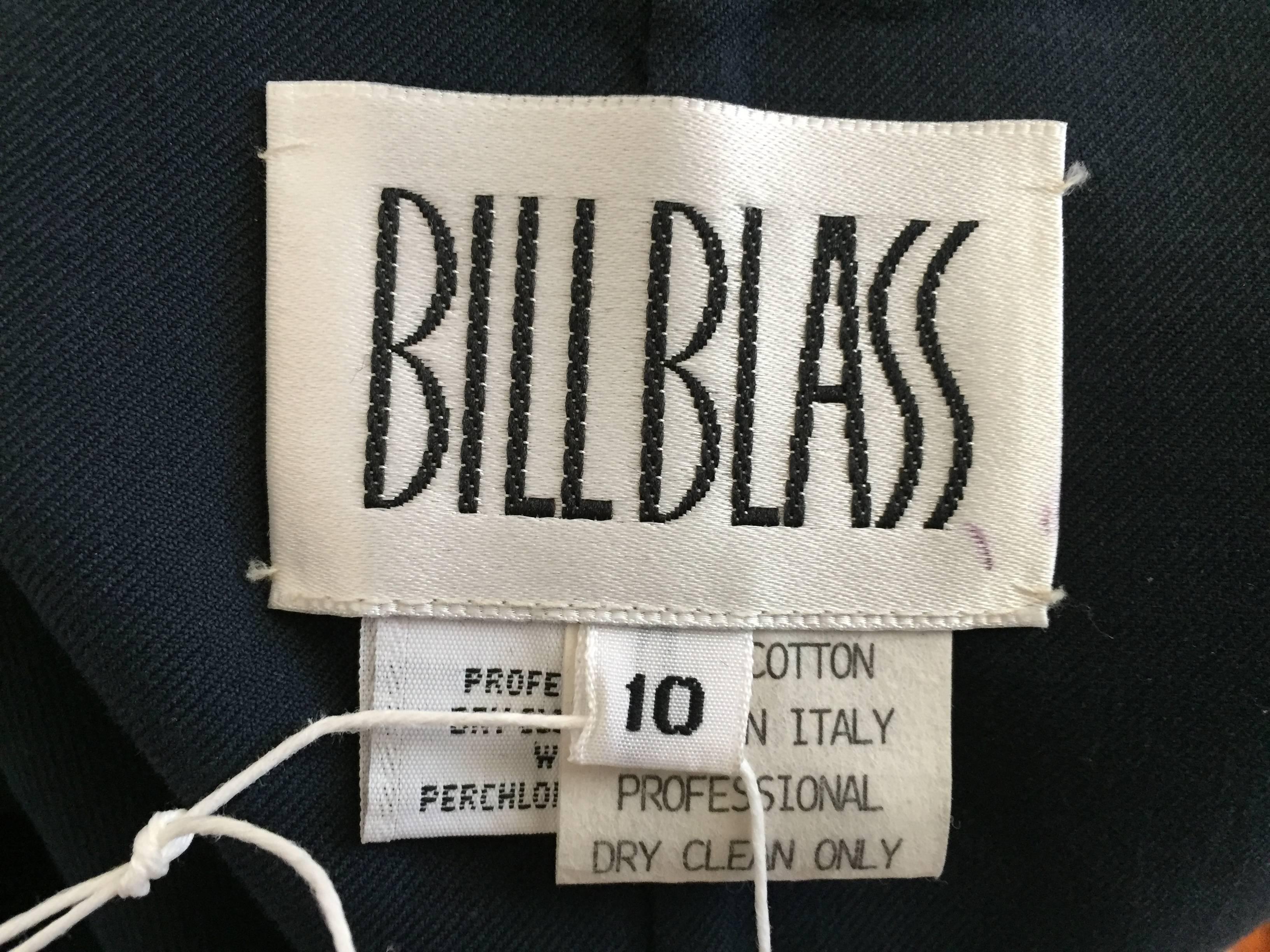 Bill Blass Navy Cotton Top Size 10. For Sale 2