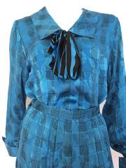Oscar de la Renta 80s silk blouse & skirt size 4.