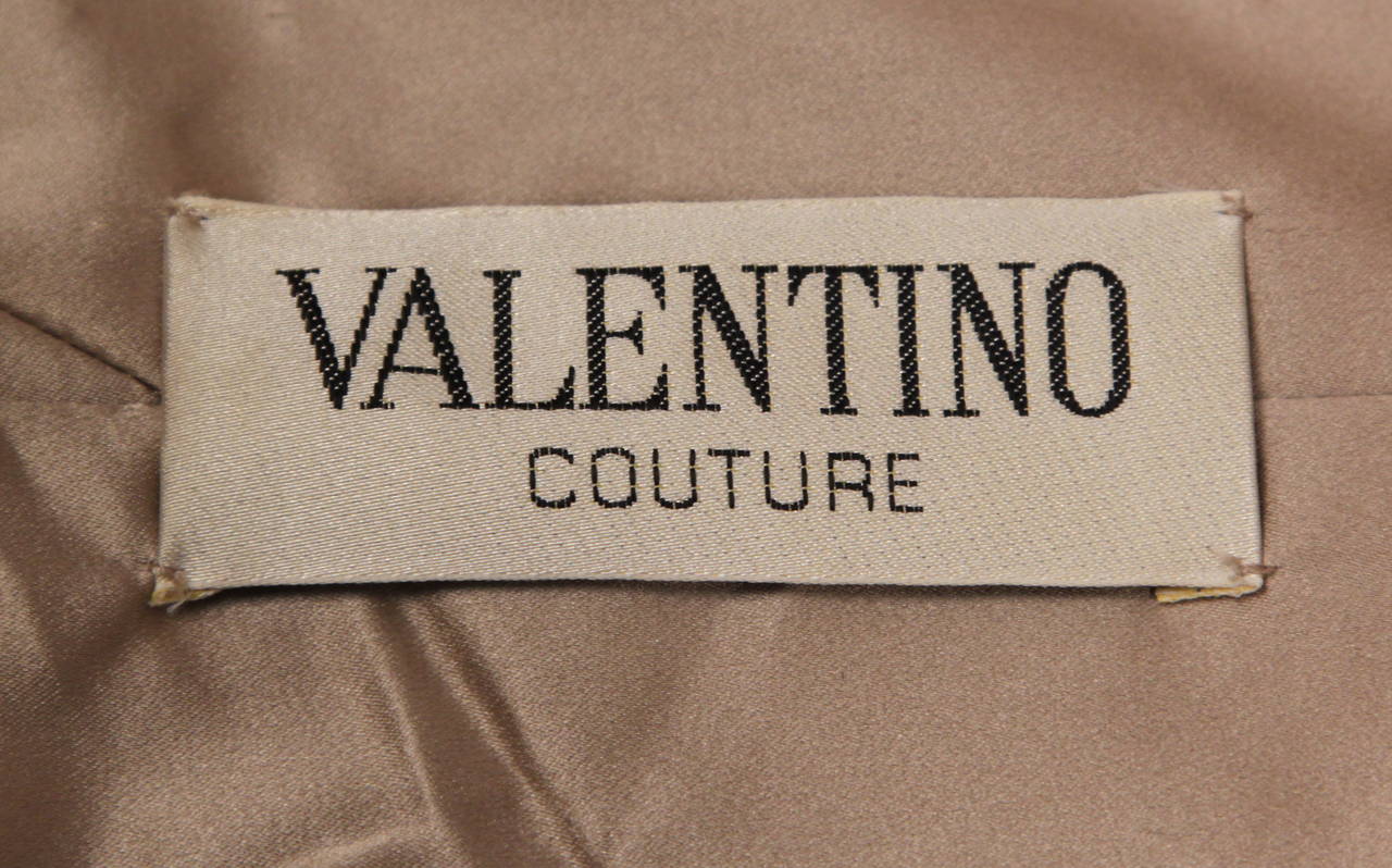 VALENTINO haute couture bronze metallic floral jacket For Sale at 1stDibs