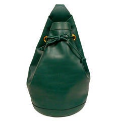 Vintage 1994 HERMES green ardenne leather 'sac de voyage marin' travel bag