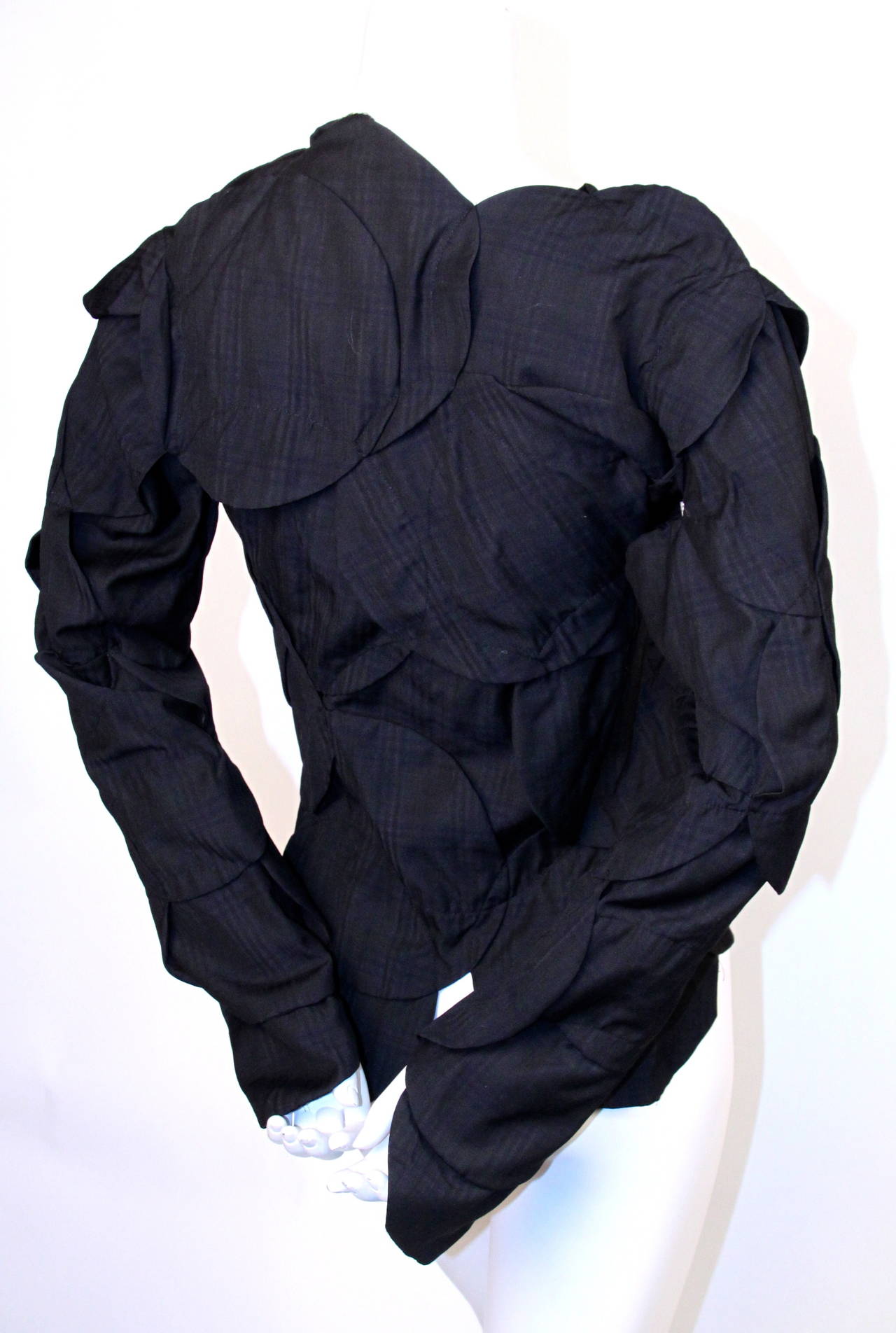 MARTIN MARGIELA black artisanal reconstructed circle jacket at 1stDibs