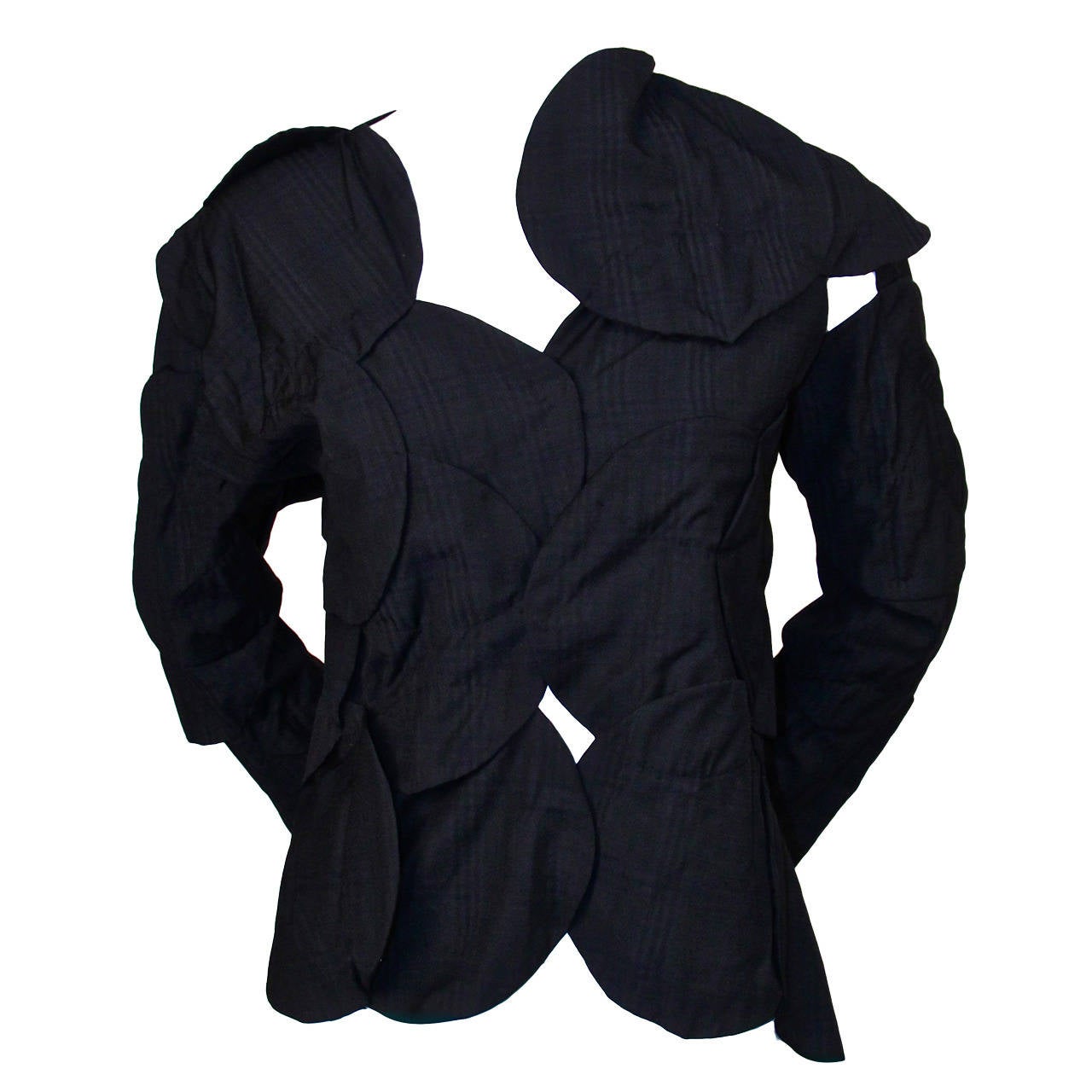 MARTIN MARGIELA black artisanal reconstructed circle jacket