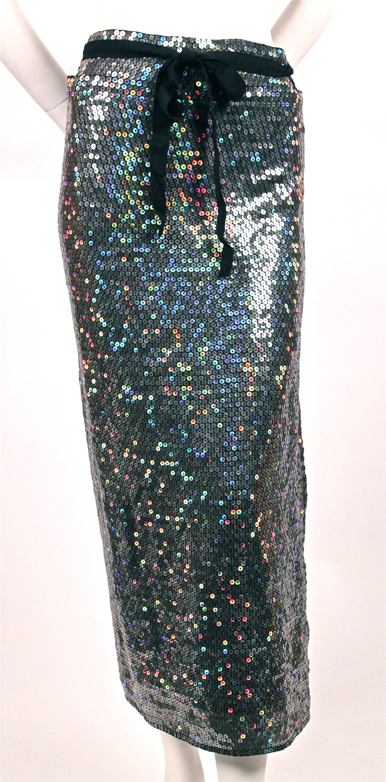 1999 COMME DES GARCONS sequined jacket and wrap skirt 1
