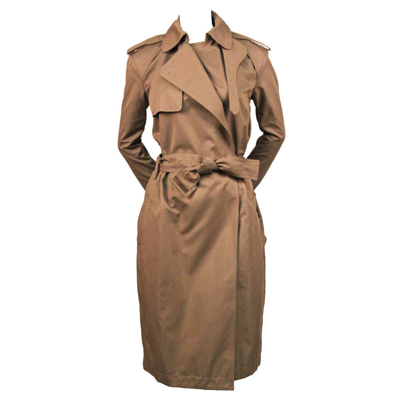 CELINE by PHOEBE PHILO classic tan water resistant trench coat at ...