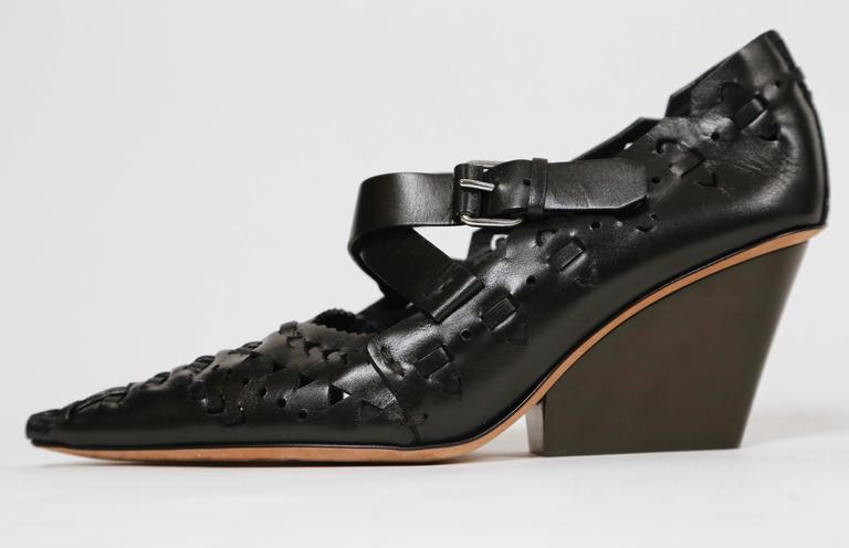 2016 CELINE by PHOEBE PHILO black woven leather �Folk