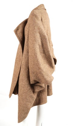 1984 ISSEY MIYAKE draped wool cocoon runway coat