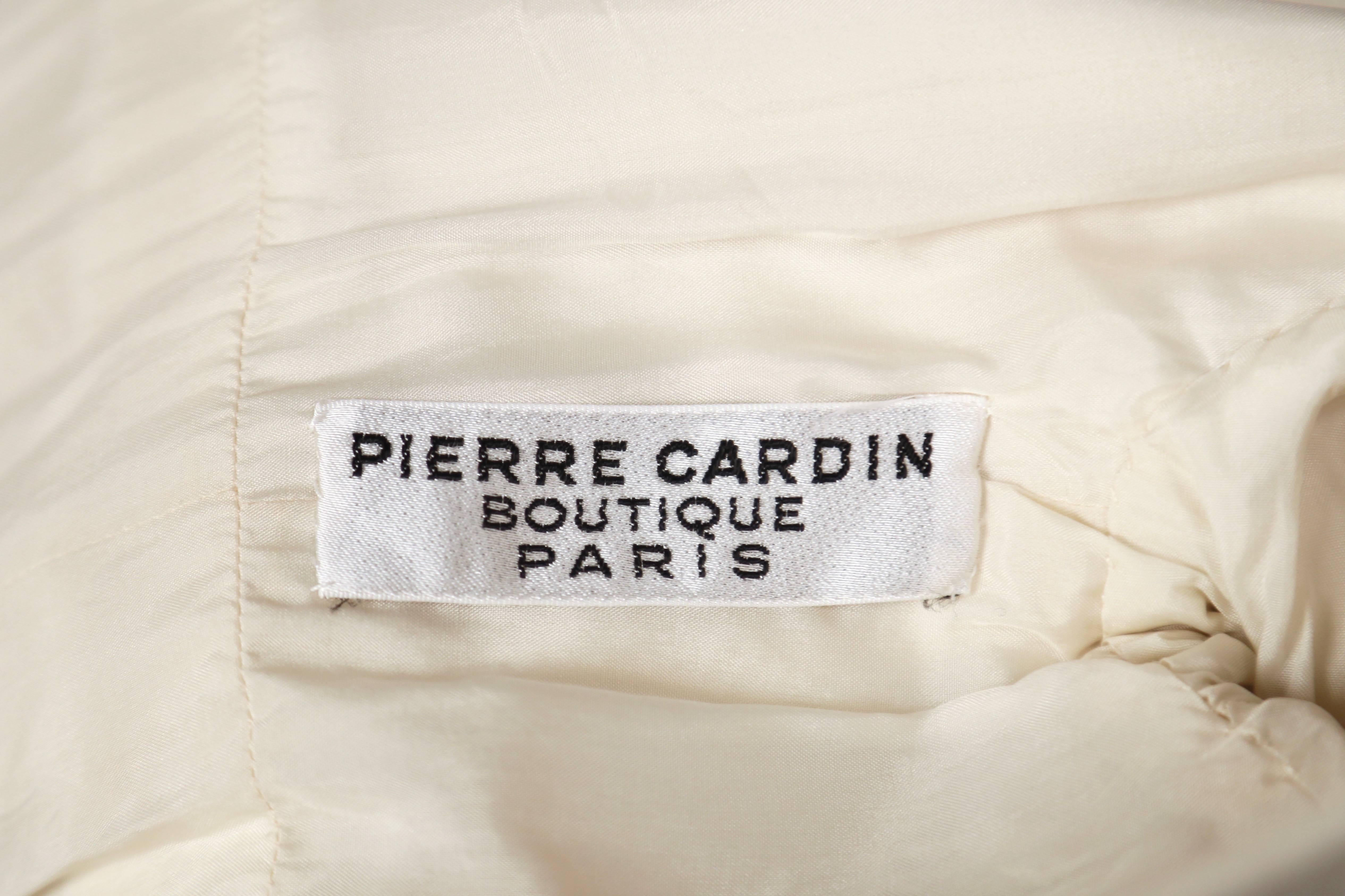 Pierre Cardin Haute Couture cream wool coat, 1970s  In Good Condition In San Fransisco, CA