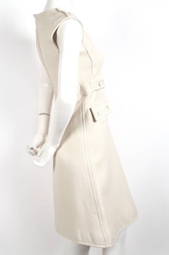 Courreges numbered haute couture A-line wool dress, 1960s