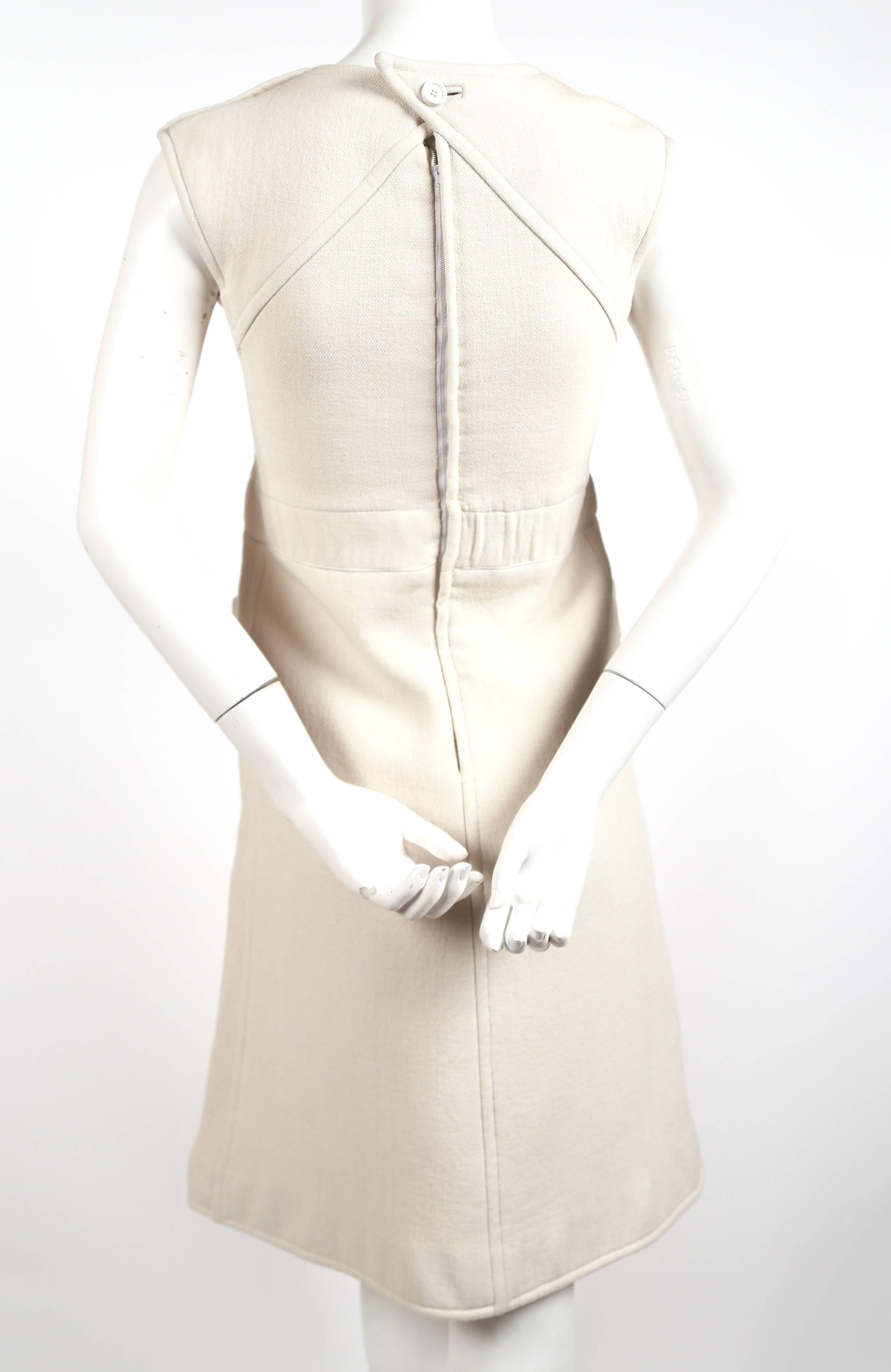 Courreges numbered haute couture A-line wool dress, 1960s  In Good Condition In San Fransisco, CA