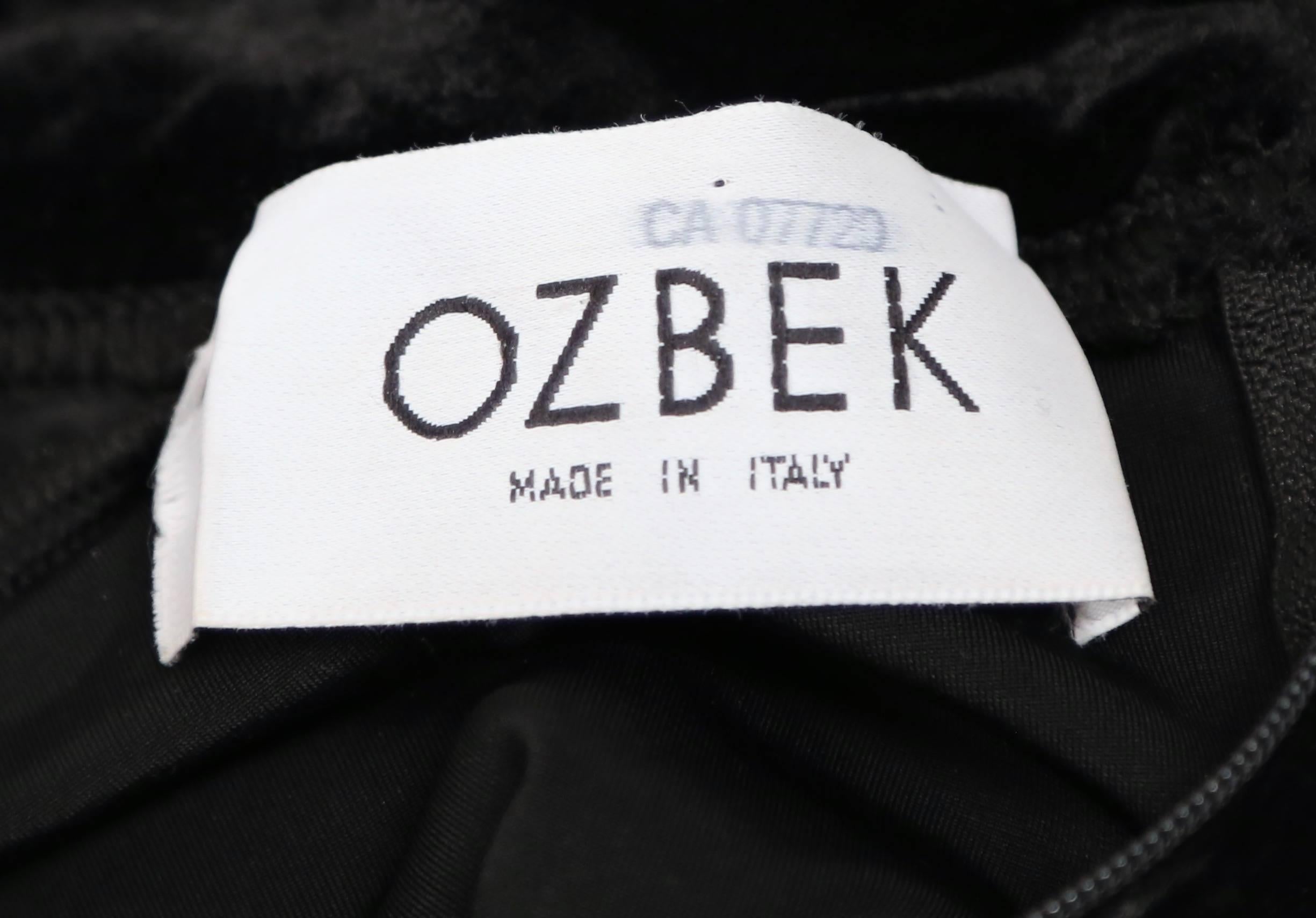 1990's RIFAT OZBEK black velvet bodysuit 1