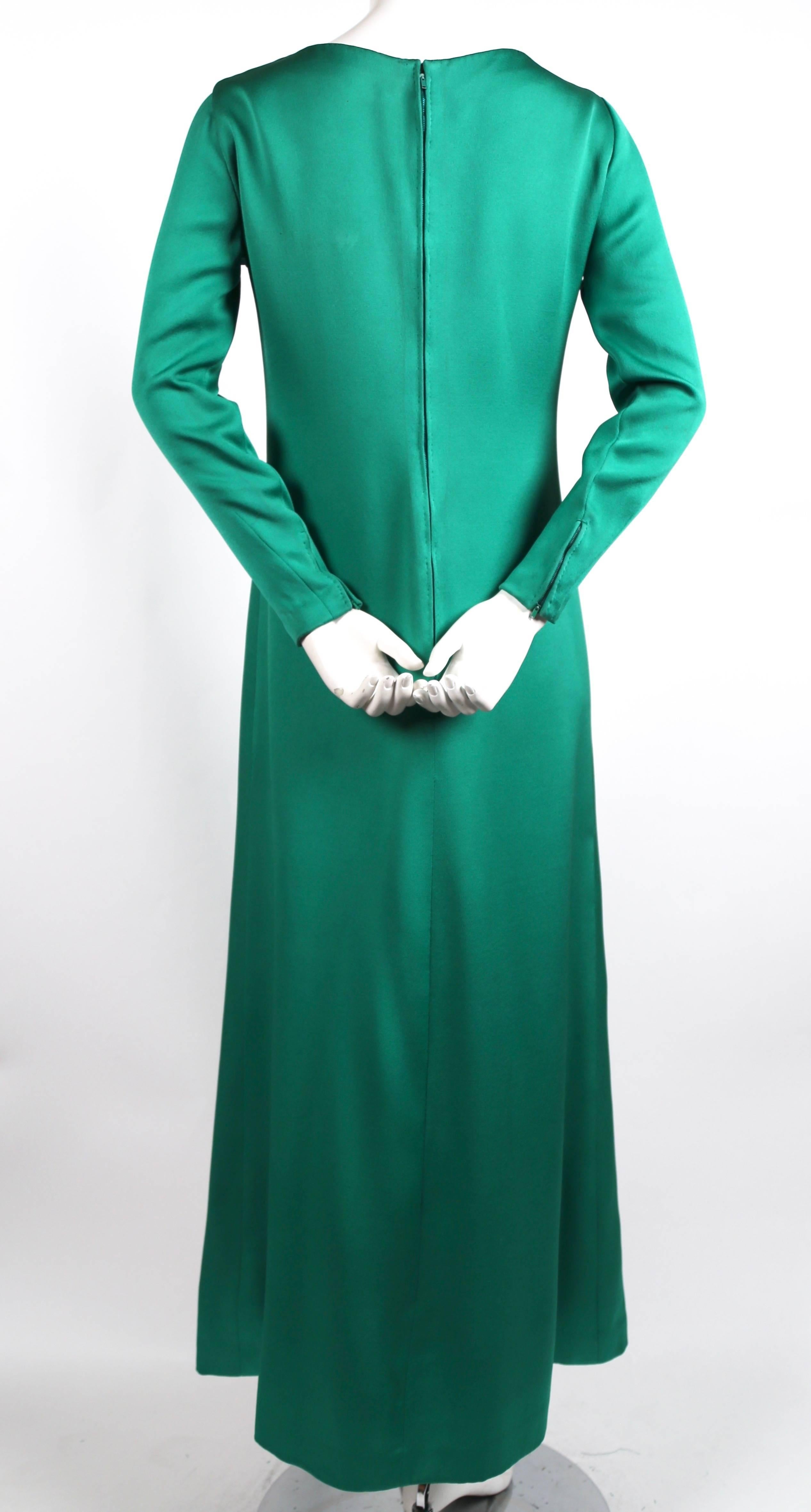 emerald silk dress