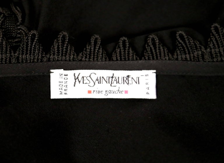 Yves Saint Laurent silk mousseline bias cut gown with beading For Sale 3