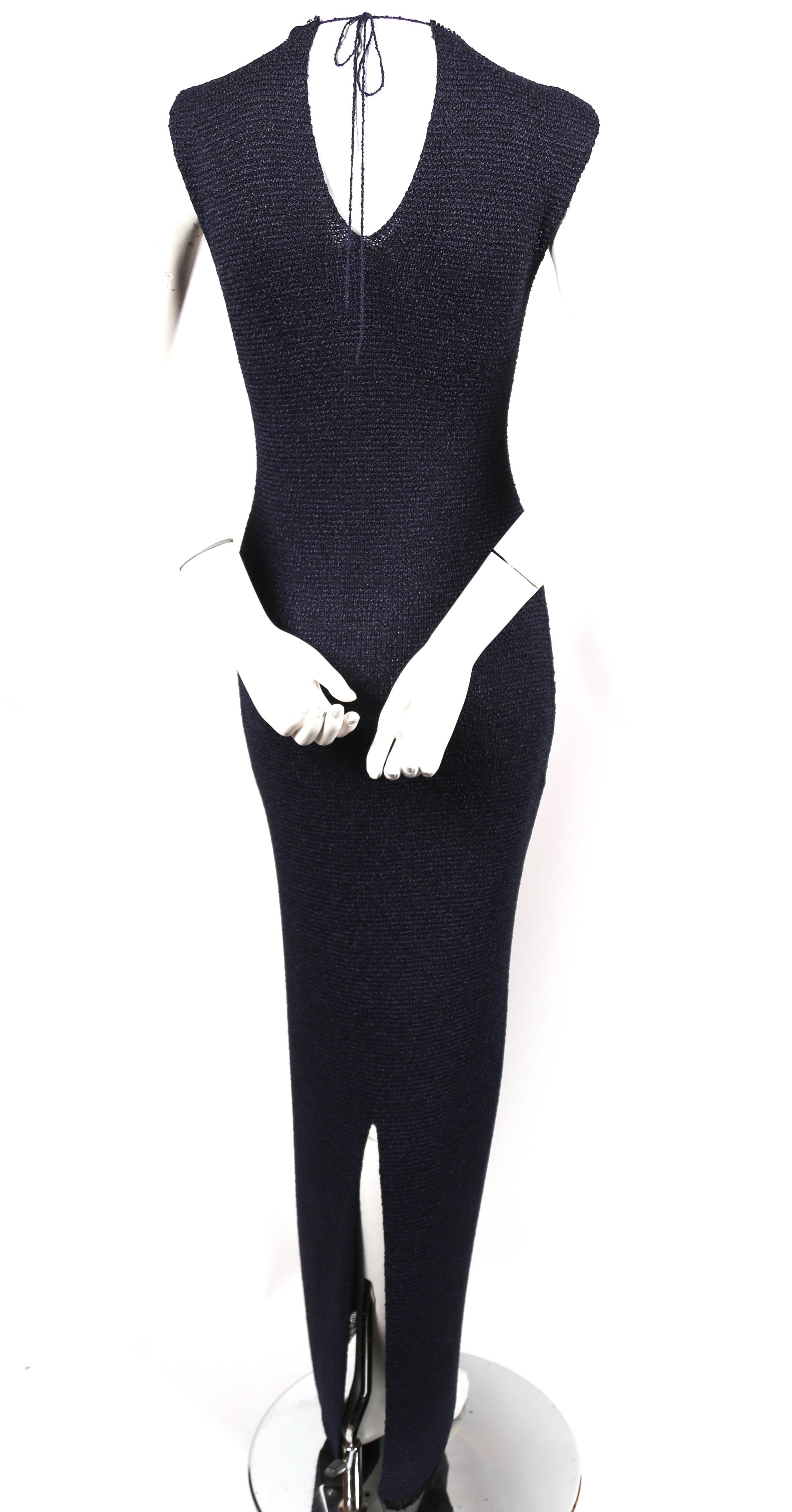 Women's CELINE by PHOEBE PHILO navy and black knit dress