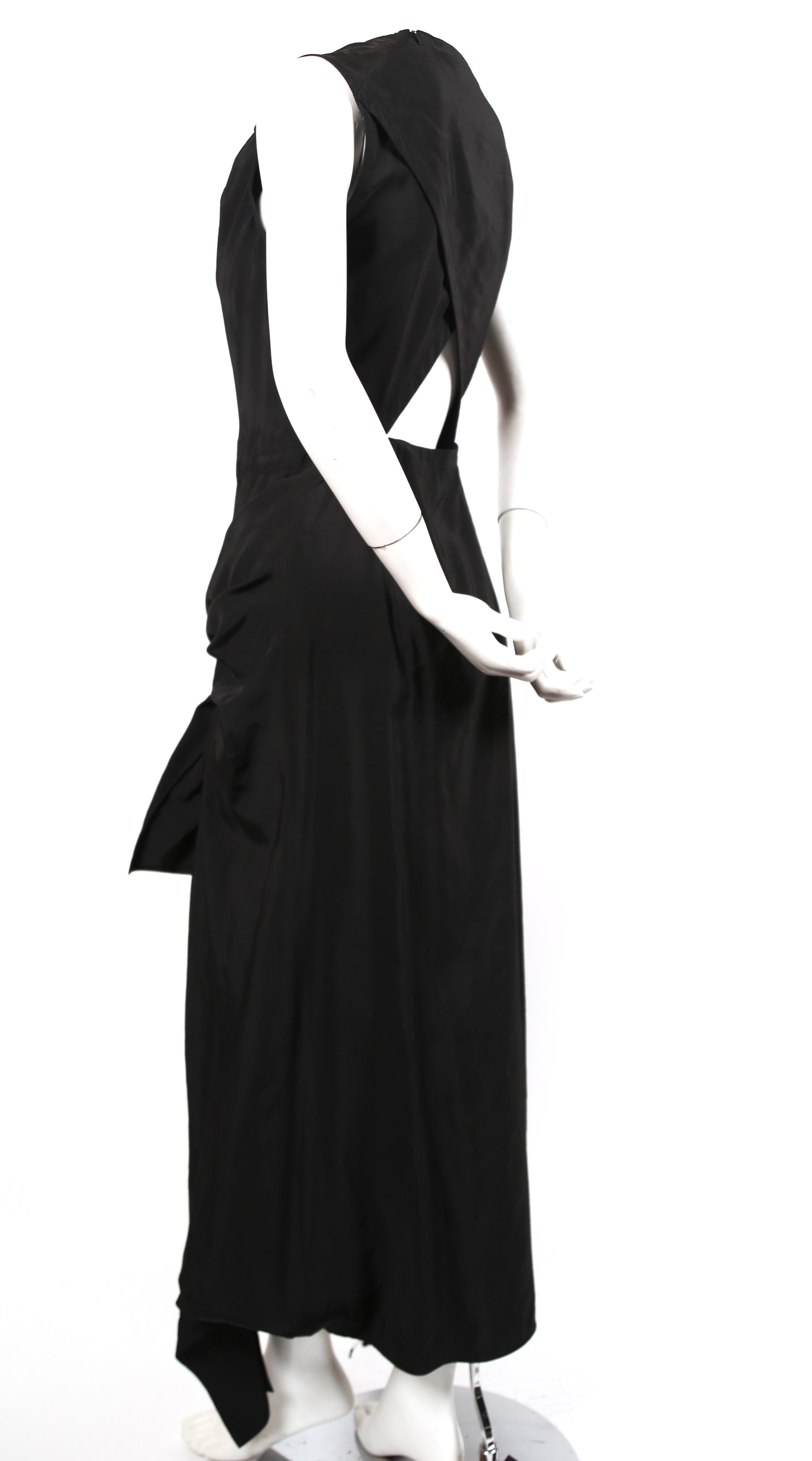 Celine By Phoebe Philo black dress with ties and cut out back at ...