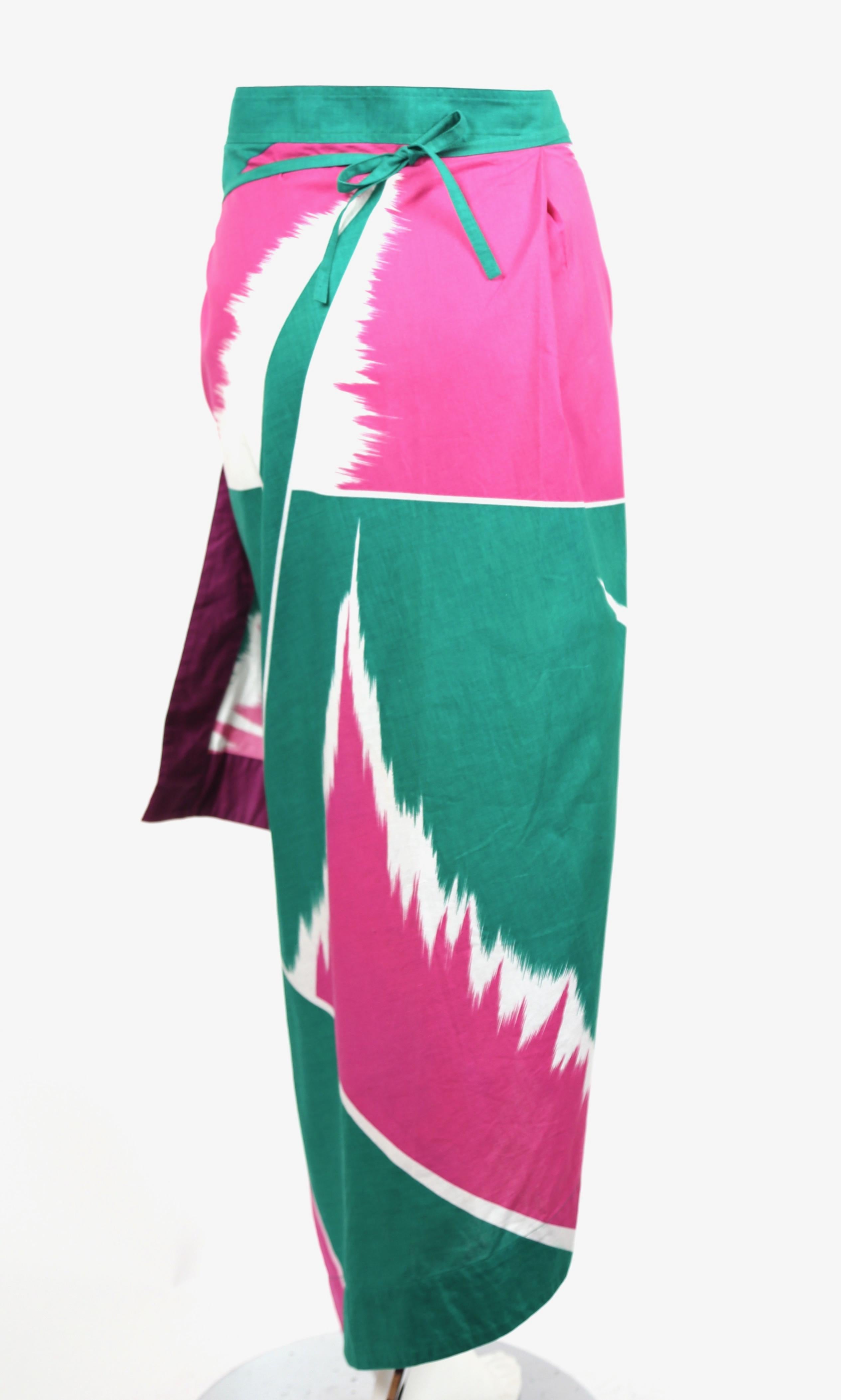 Women's or Men's 1979 ISSEY MIYAKE printed wrap skirt