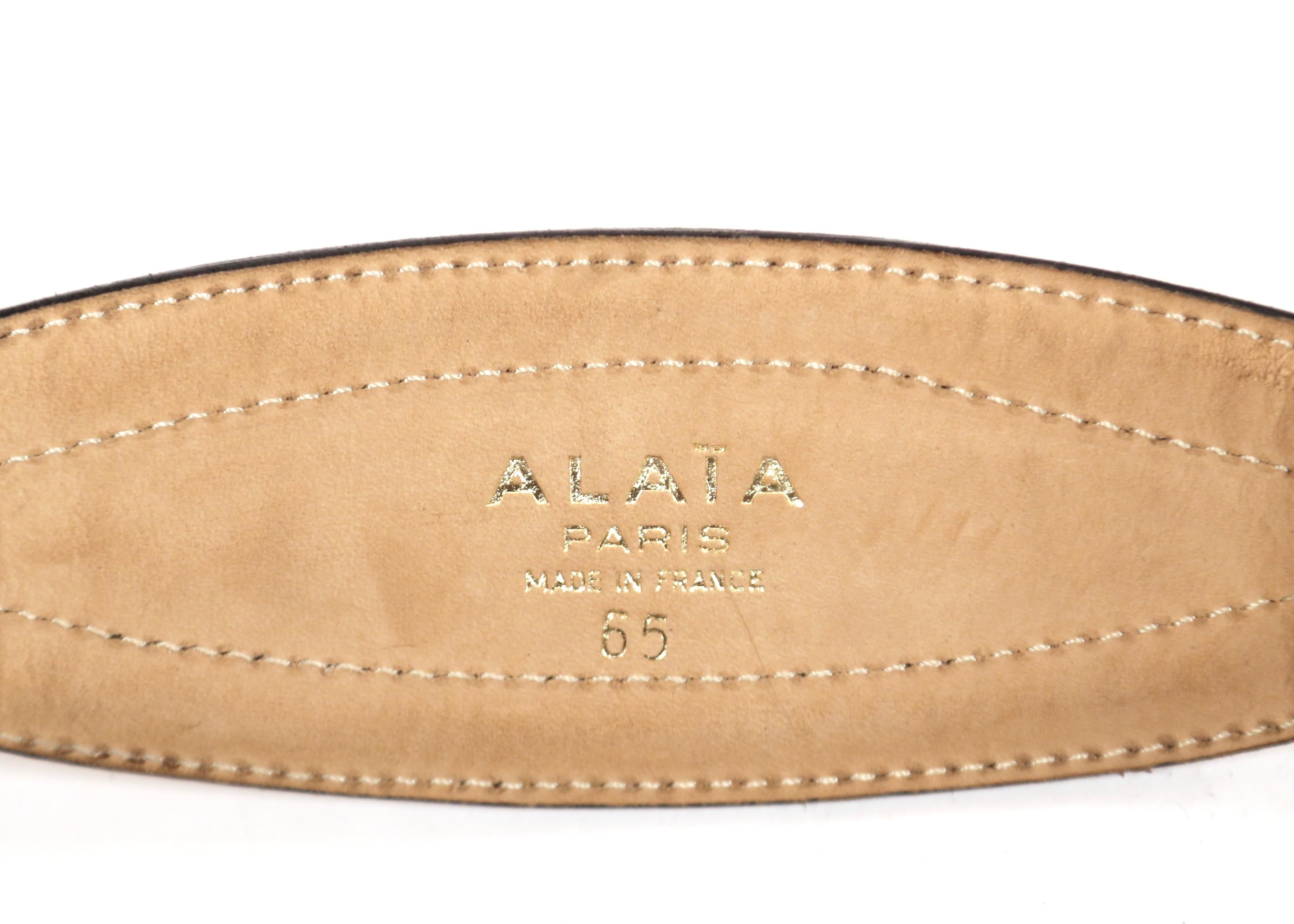 1990 AZZEDINE ALAIA tan leather runway belt  In Excellent Condition In San Fransisco, CA