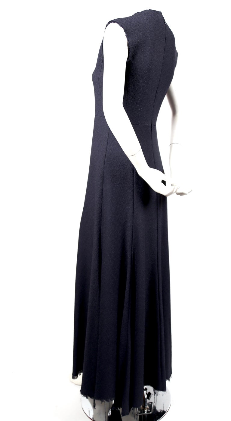 Robe Céline Phoebe Philo Taille 34/36 - Robe Longue Noire Occasion - Style Minimaliste Chic
