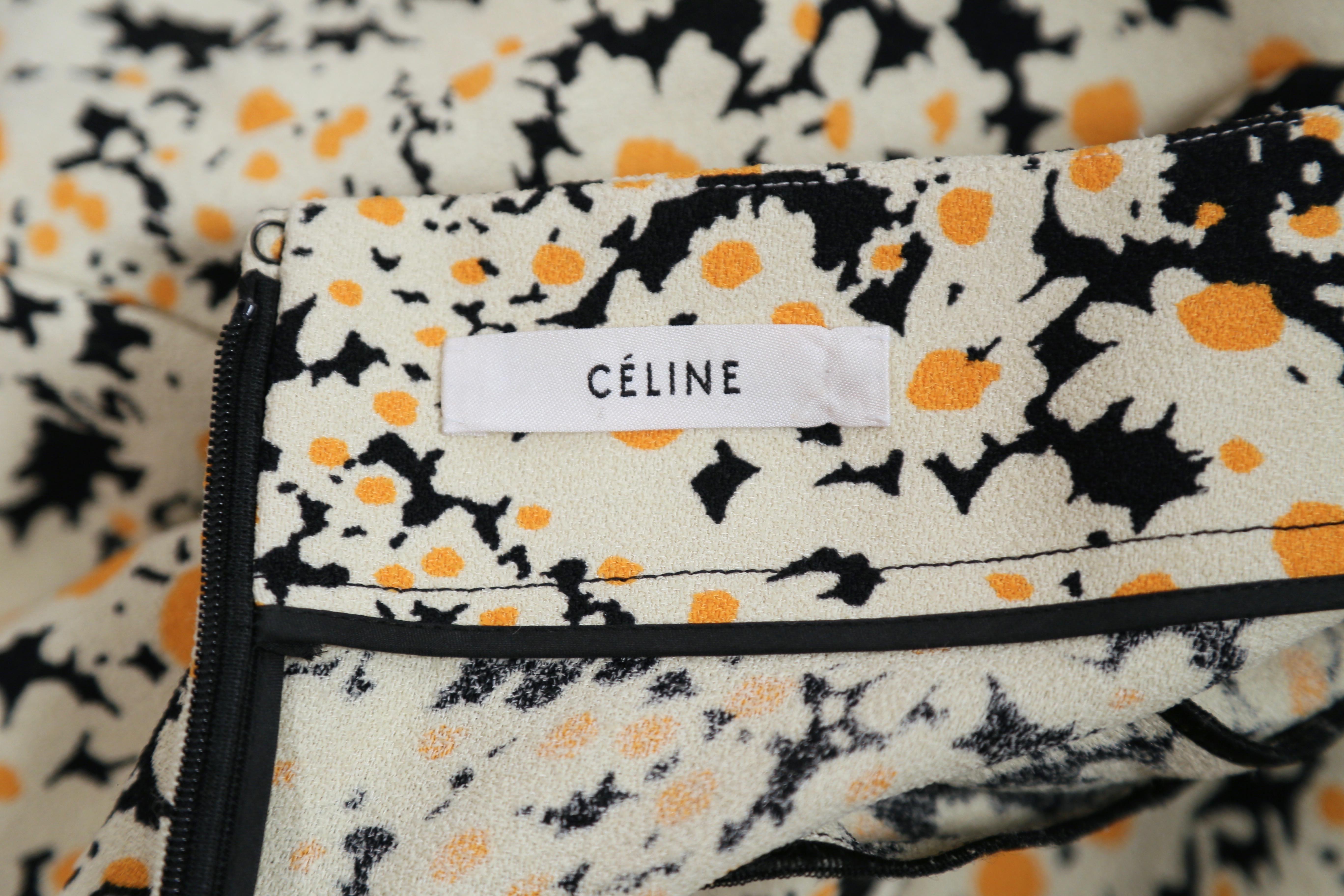 Celine by Phoebe Philo asymmetrical floral runway skirt In New Condition In San Fransisco, CA