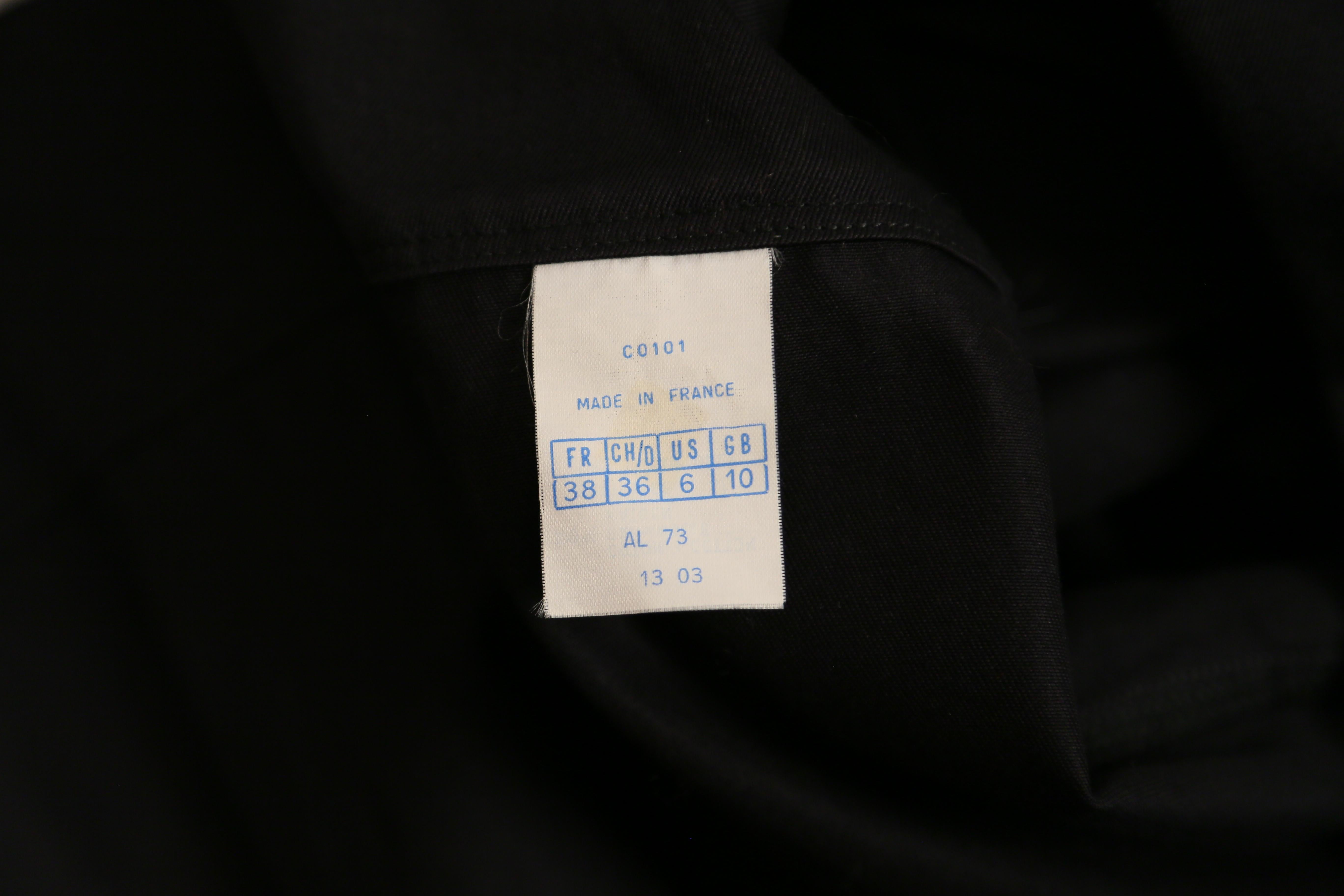 Azzedine Alaïa black cotton corset runway jacket with rope detail, 1988  1