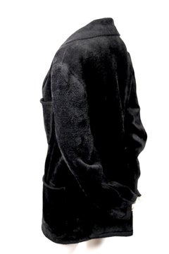 Azzedine Alaia black chenille runway sweater jacket, 1989