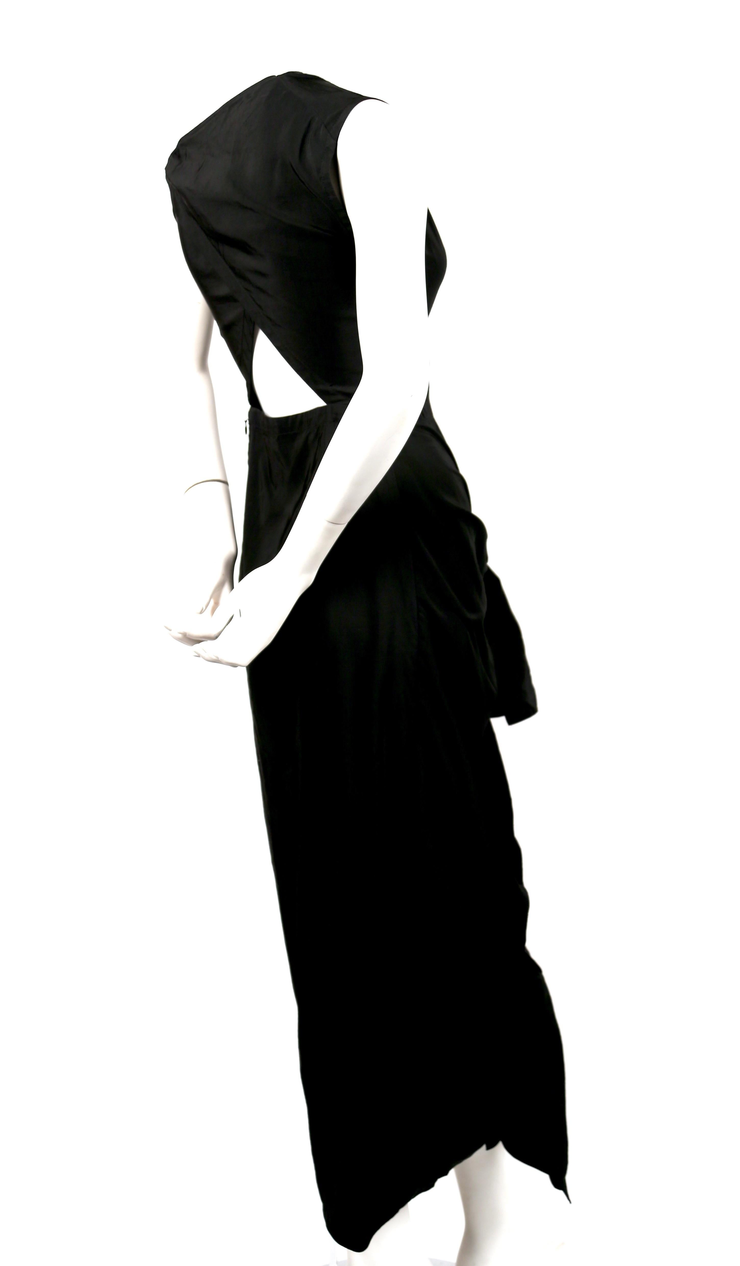 Black Celine By Phoebe Philo black dress with ties and cut out back