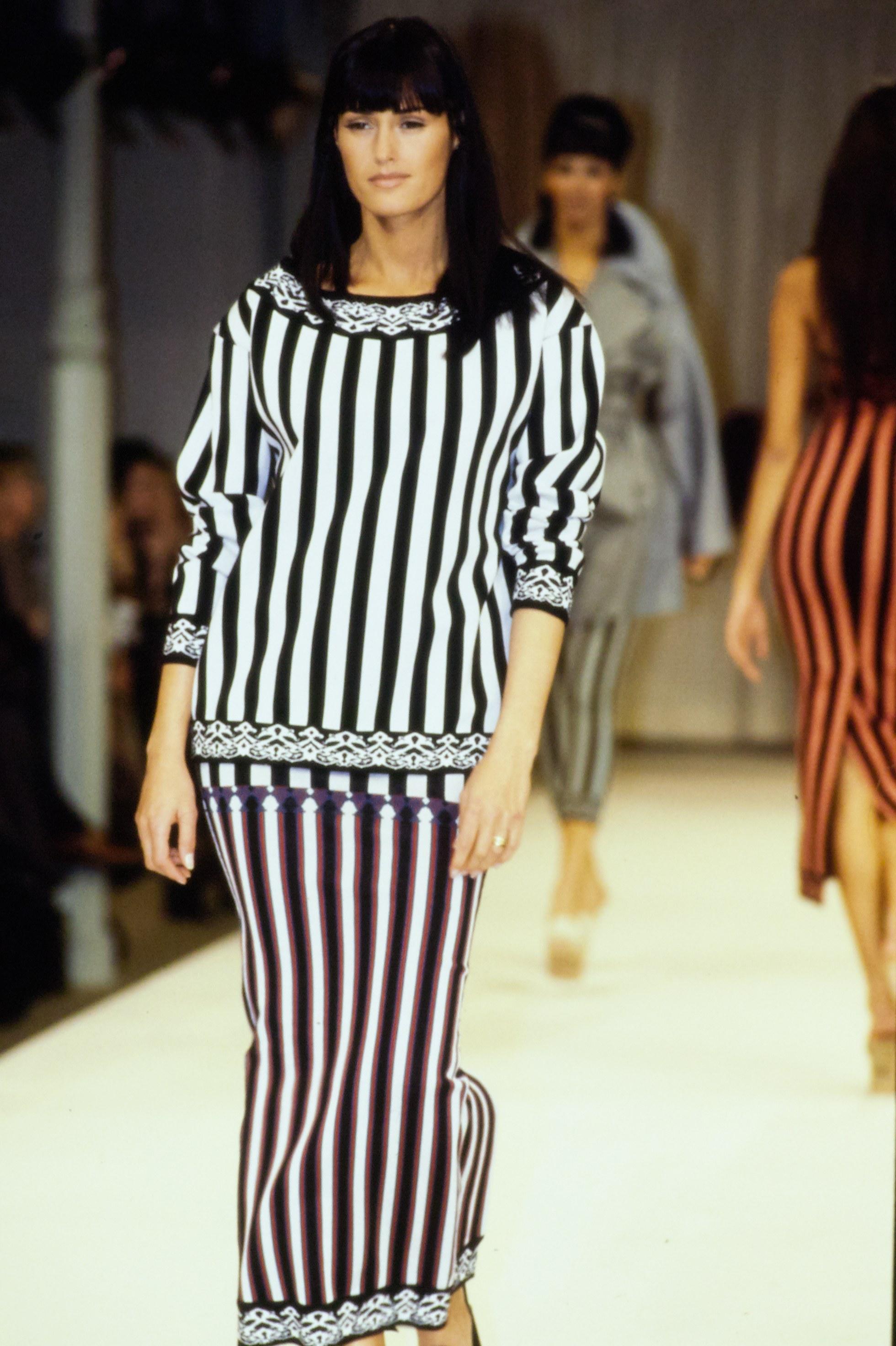 1992 AZZEDINE ALAIA striped tunic sweater 1
