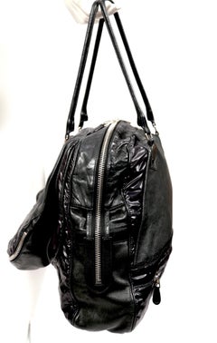 Nicolas Ghesquiere For Balenciaga Black Leather And Nylon Parachute Bag, 2003