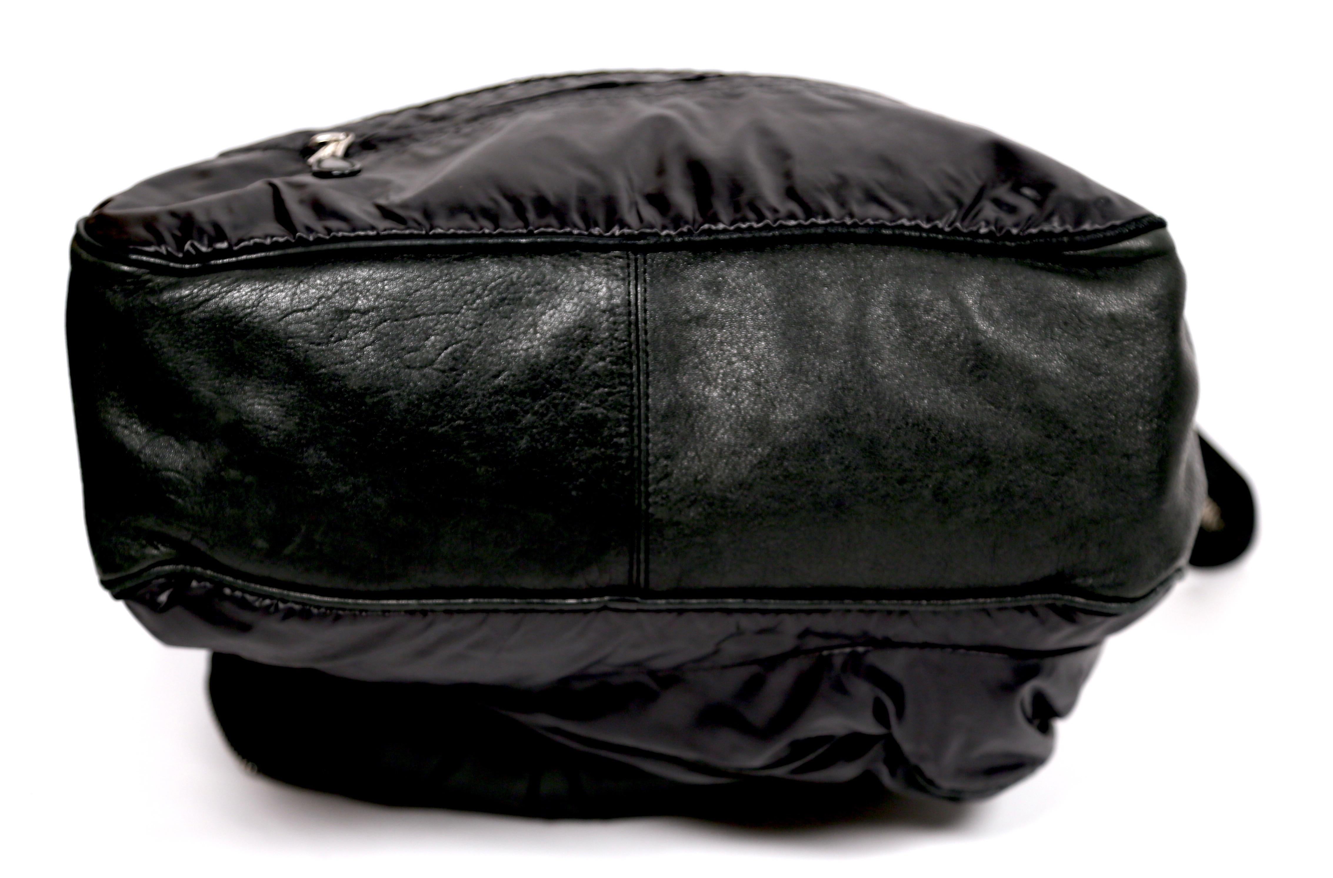 Women's or Men's Nicolas Ghesquiere For Balenciaga Black Leather And Nylon Parachute Bag, 2003 